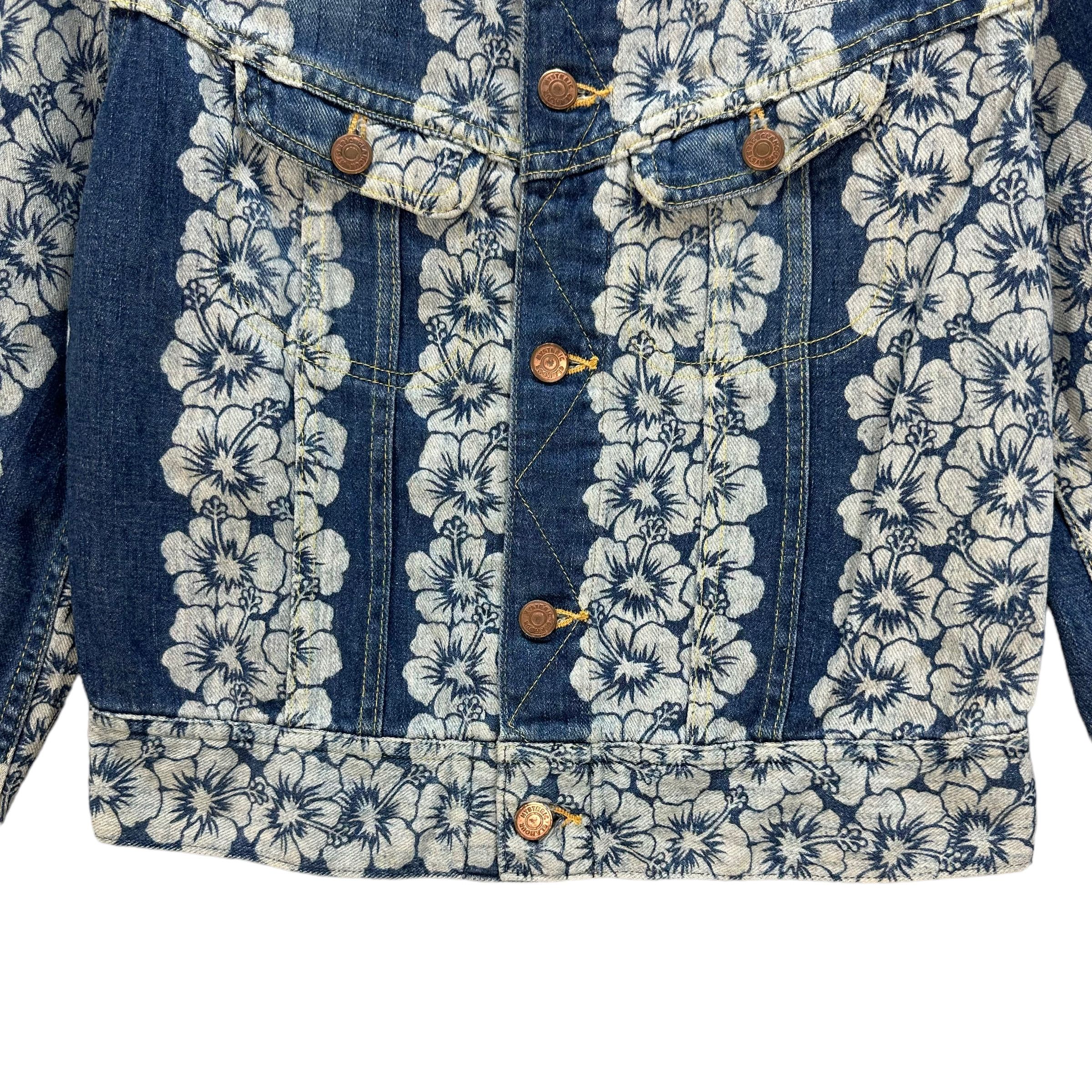 Hysteric Glamour HYSTERIC GLAMOUR FLOWER PRINT DENIM JACKET #7783-172 Size S / US 4 / IT 40 - 4 Thumbnail