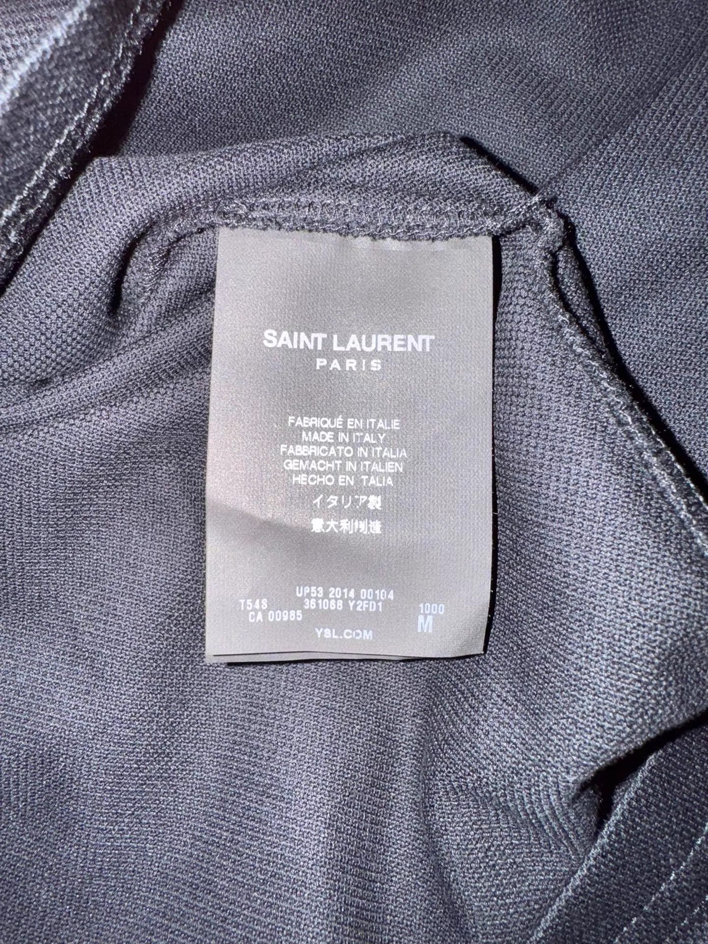 Yves Saint Laurent YSL Classic Long Sleeve Polo M New With Tags White Logo Size US M / EU 48-50 / 2 - 5 Thumbnail