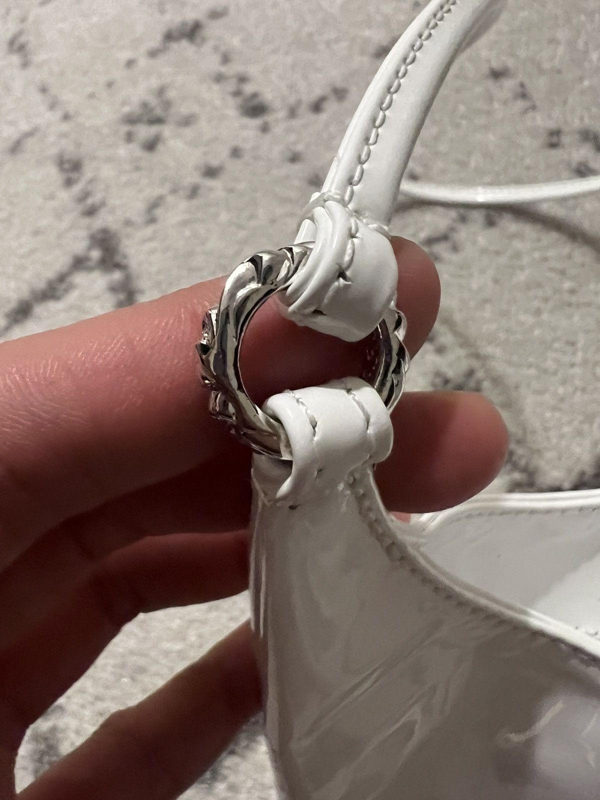 Chrome Hearts Patent leather dagger white viv bag Size ONE SIZE - 6 Thumbnail