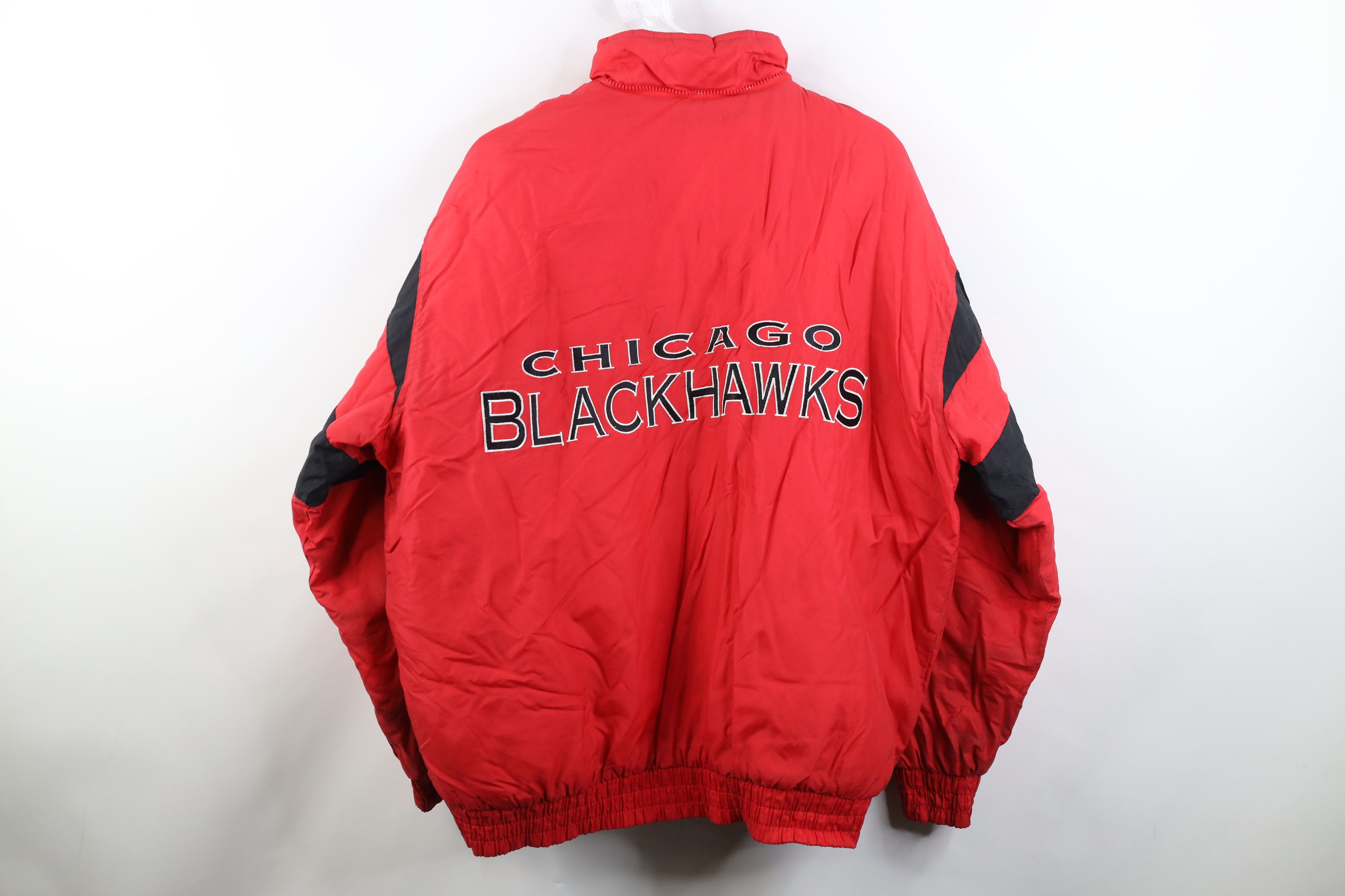 Vintage Vintage 90s Chicago Blackhawks Hockey Quilted Puffer Jacket Size US XL / EU 56 / 4 - 15 Thumbnail