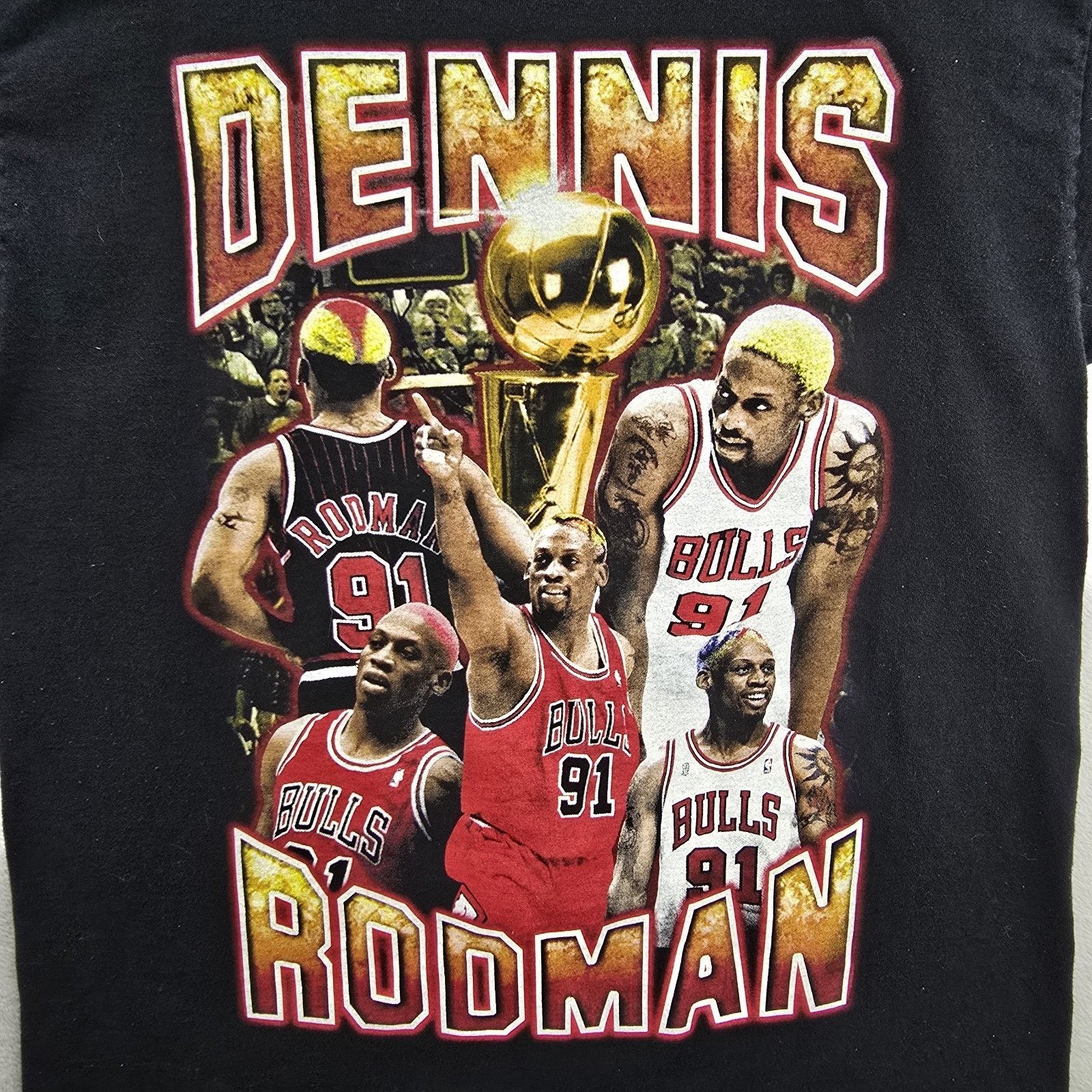 Fruit Of The Loom Dennis Rodman Shirt Mens Large Chicago Bulls Retro Rap Tee Size US L / EU 52-54 / 3 - 2 Thumbnail