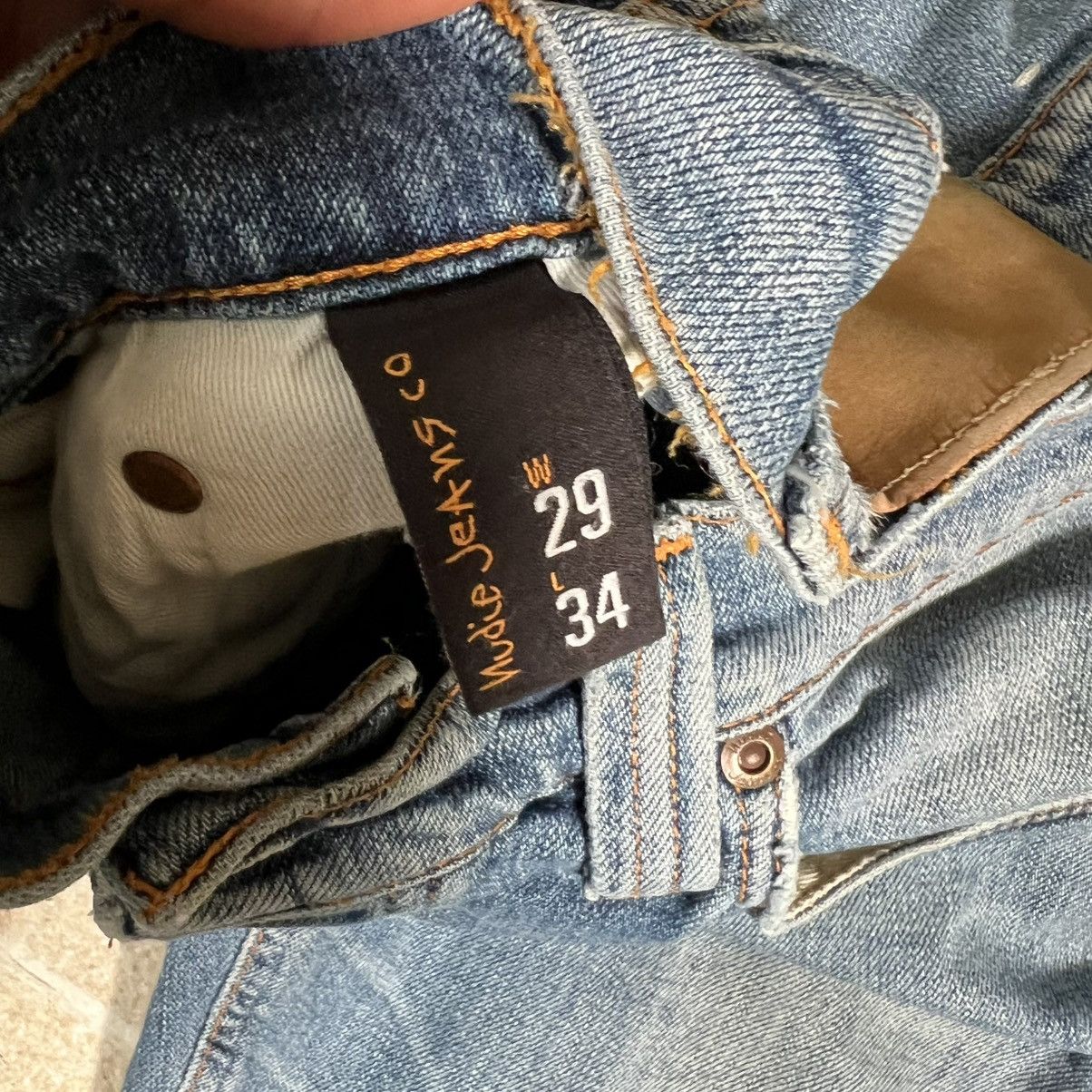 Nudie Jeans Nudie Jeans Grim Tim Salty Stone Blue Men Jeans 26 / 30 Size US 26 / EU 42 - 5 Thumbnail