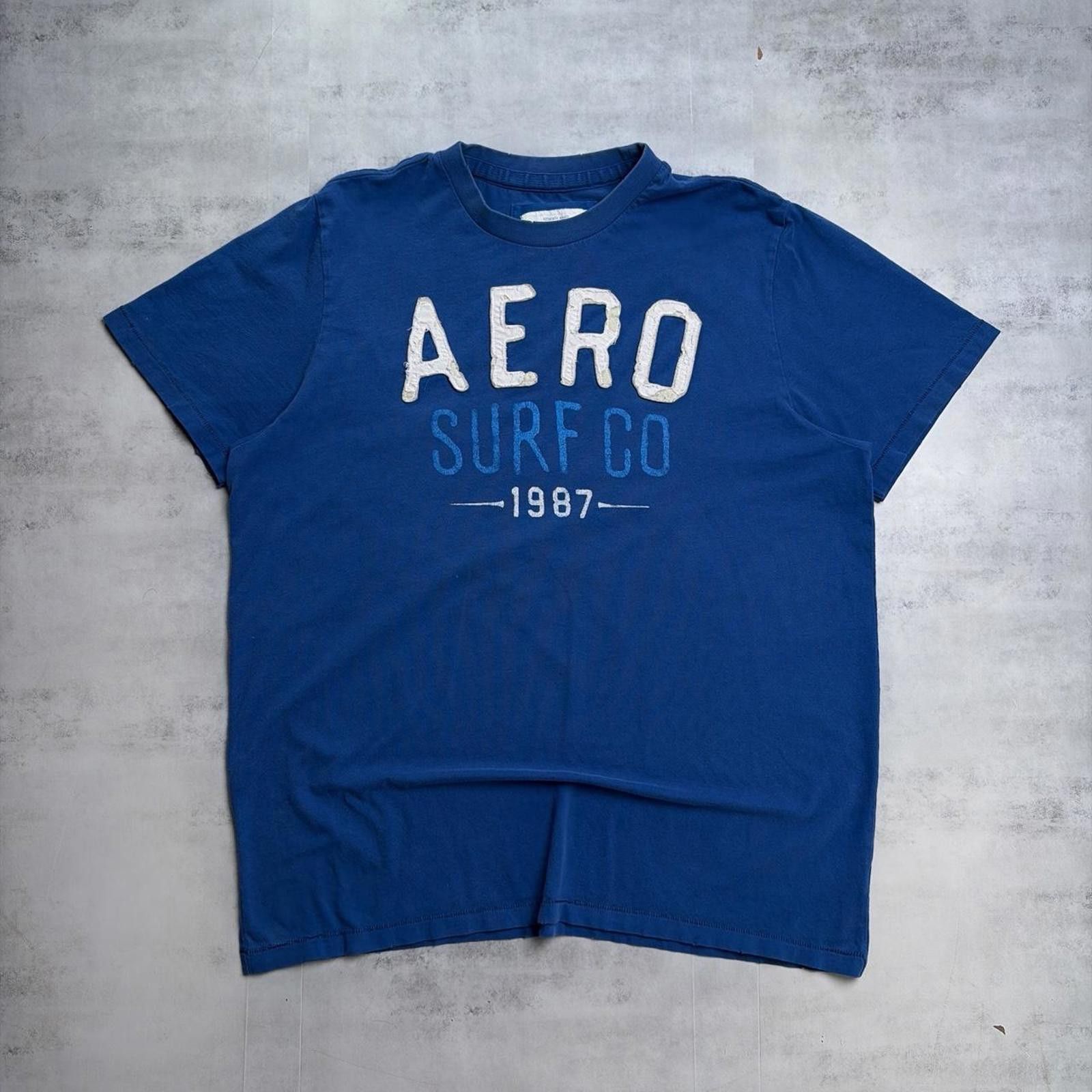Aeropostale Y2K Blue Aeropostale Grunge Surf Distressed T-Shirt Size US XXL / EU 58 / 5 - 1 Thumbnail