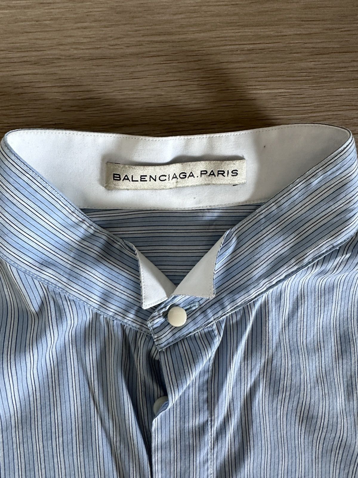 Balenciaga Vintage Balenciaga Wingtip Collar Shirt Size US M / EU 48-50 / 2 - 2 Thumbnail