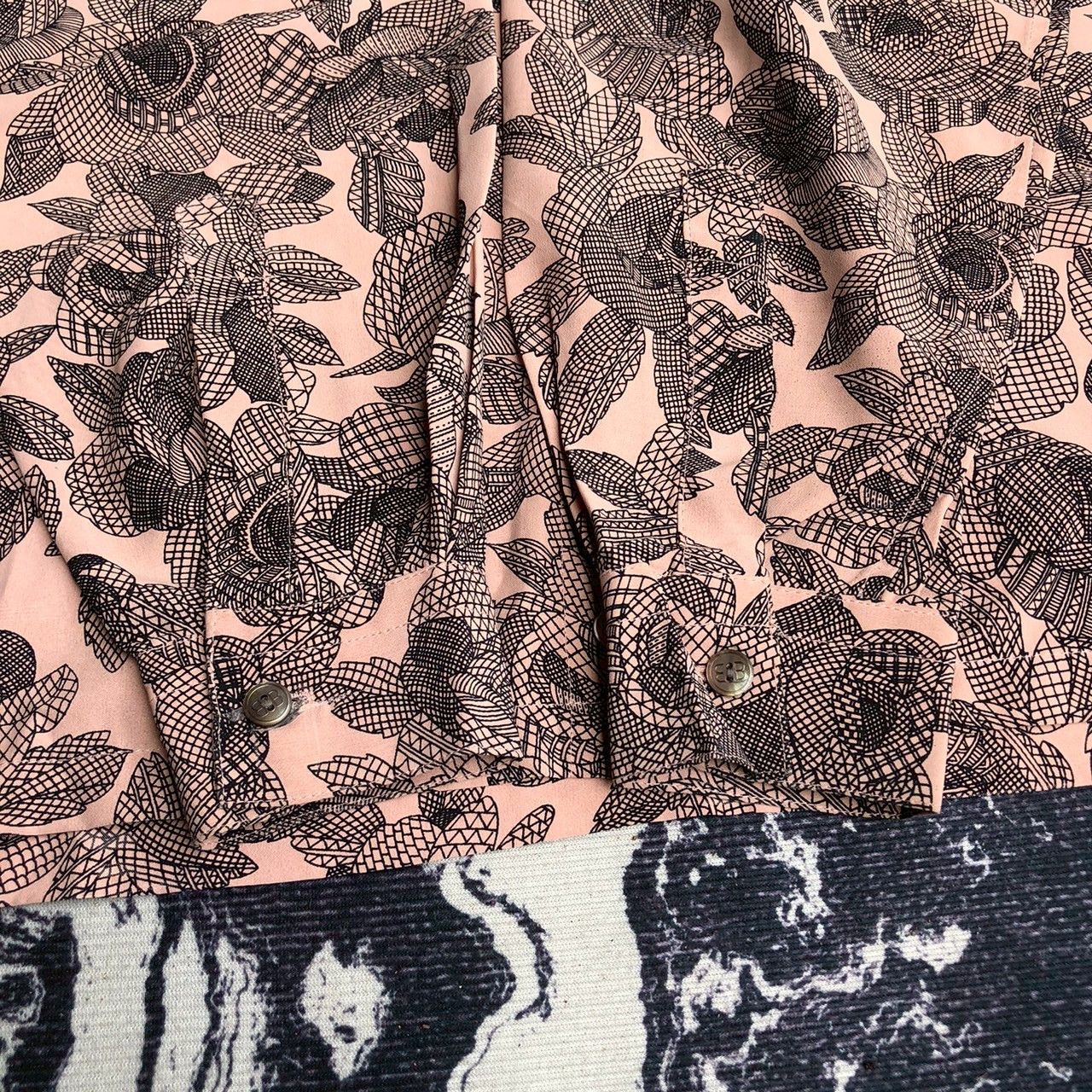 Balenciaga Vintage 90s Y2K Balenciaga Floral Print Long Sleeve Shirt Size US M / EU 48-50 / 2 - 5 Thumbnail
