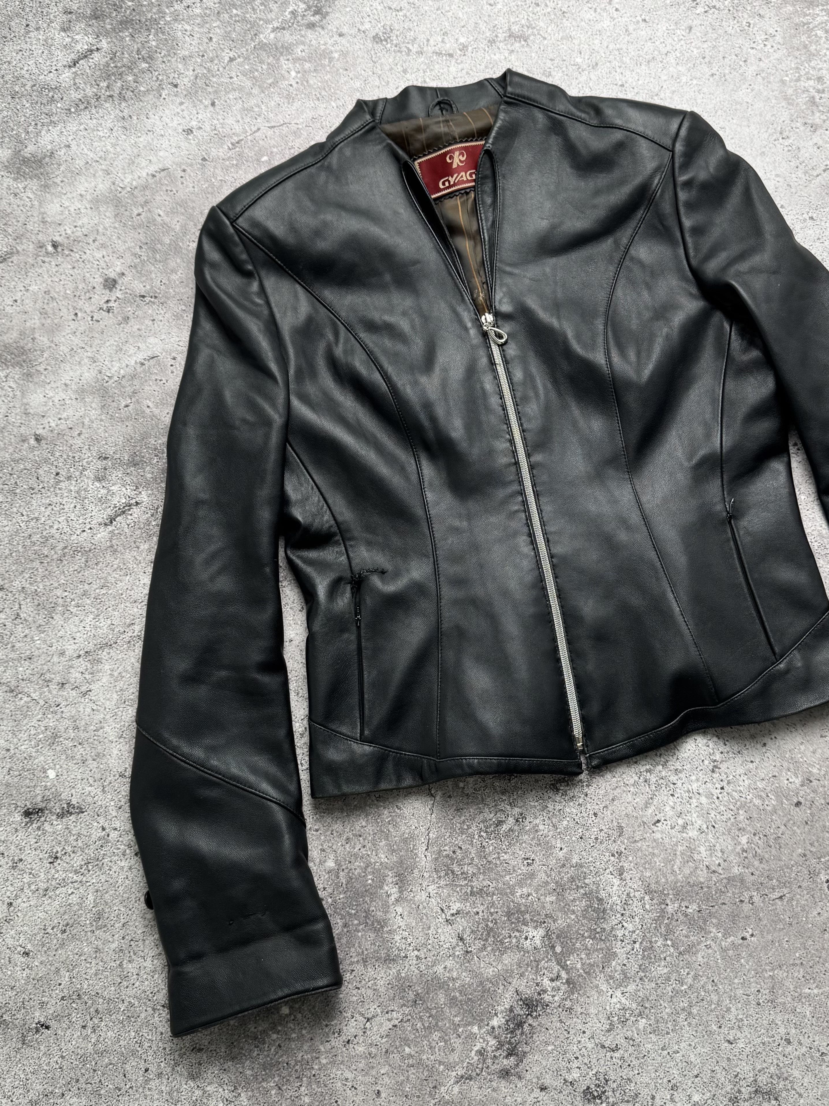 Vintage Vintage Cropped Leather Jacket C2(V484) Size M / US 6-8 / IT 42-44 - 2 Thumbnail
