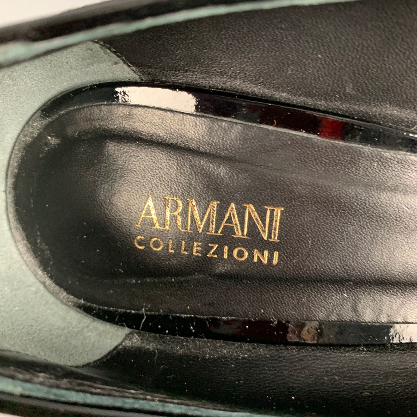 Armani Collezioni Size 9.5 Black Suede Patent Leather Classic Pumps Size US 9.5 / IT 39.5 - 7 Thumbnail
