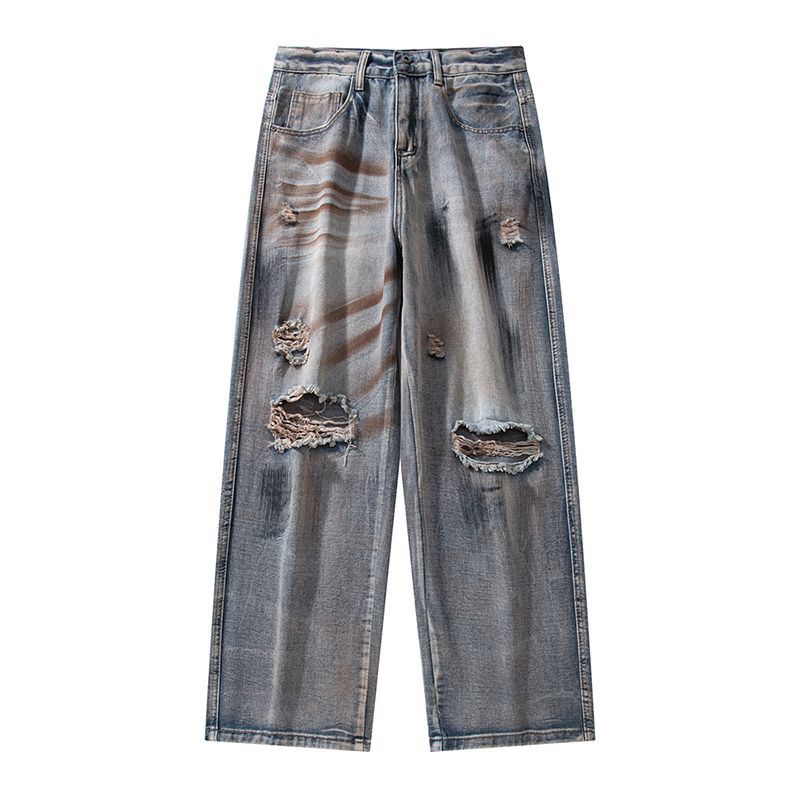 Japanese Brand × Vintage Ripped Printed Jeans Men's Vintage Straight Trousers Size US 32 / EU 48 - 6 Thumbnail