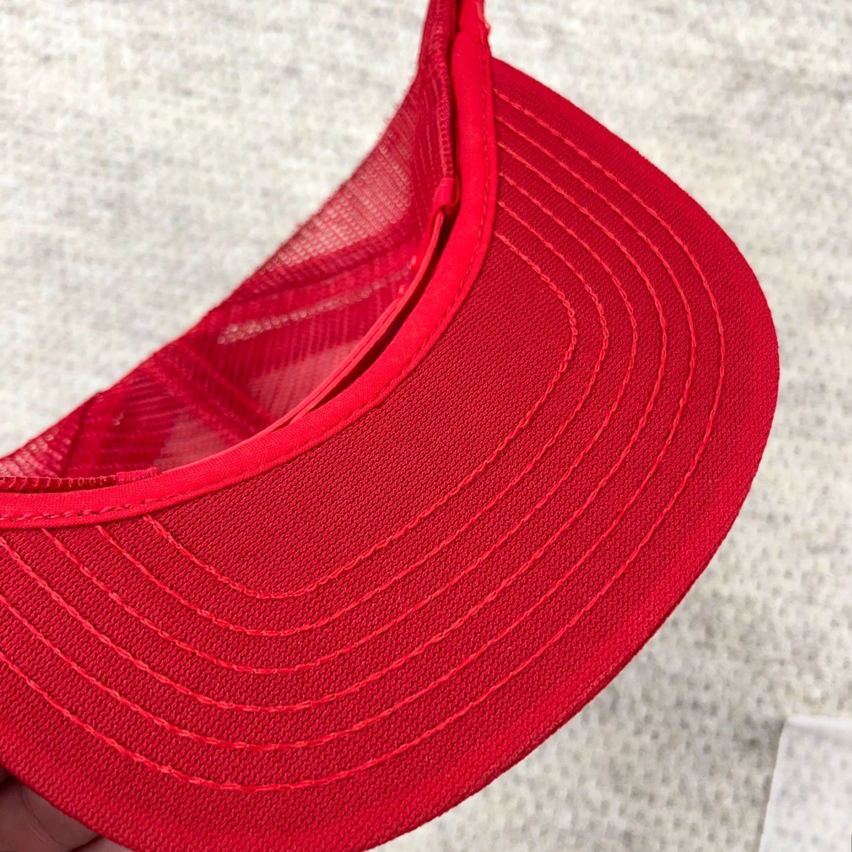 Vintage VINTAGE Unknwon Factory Trucker Hat Cap Made In USA 90s Red Cotton Twill Adjustable Mens Hat Size ONE SIZE - 5 Thumbnail