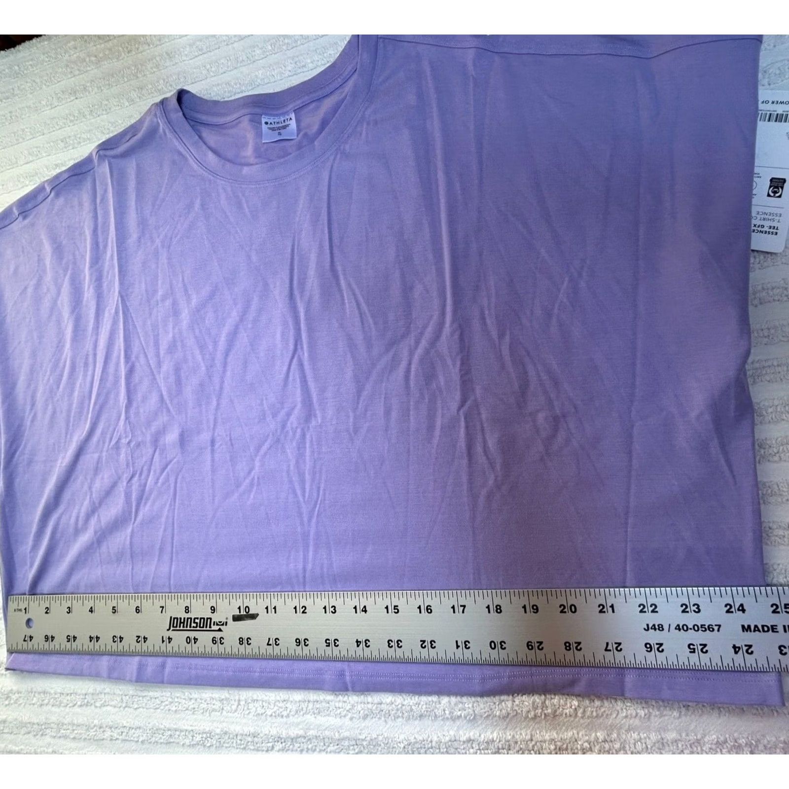 Athleta Athleta Essence Crop Tee Womens XL Purple Dolman Sleeve Crew Neck T-Shirt New Size ONE SIZE - 5 Thumbnail