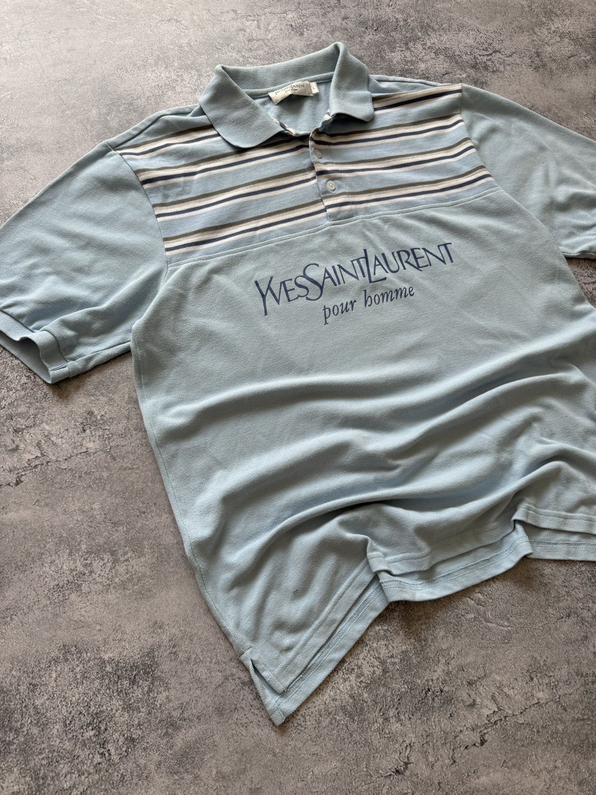 Vintage × Yves Saint Laurent Vintage Yves Saint Laurent Polo T-shirt size L Size US L / EU 52-54 / 3 - 4 Thumbnail