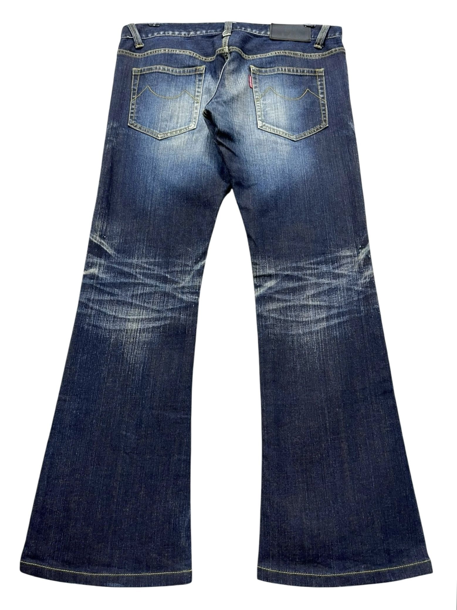 Tornado Mart FLARE💎TORNADOMART Gemstone Inclusions Whisker Stretch Denim Size US 32 / EU 48 - 4 Thumbnail