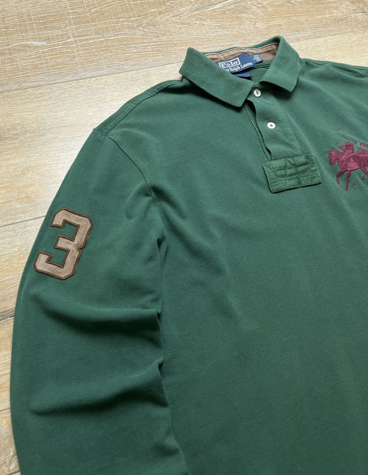 Polo Ralph Lauren 90S RALPH LAUREN RUGBY JERSEY WITH LEATHER INSERTS #3 Size US L / EU 52-54 / 3 - 2 Thumbnail