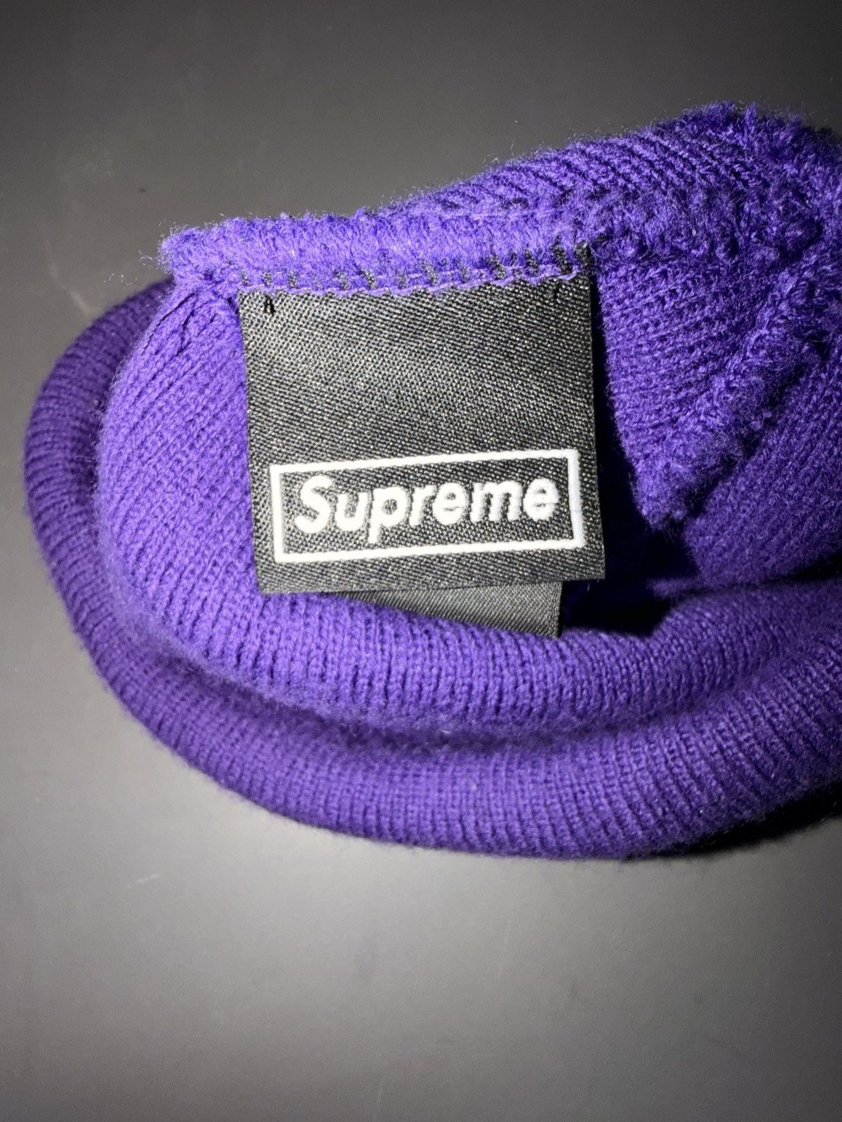 Supreme Supreme x New Era Script Beanie Purple Size ONE SIZE - 3 Thumbnail