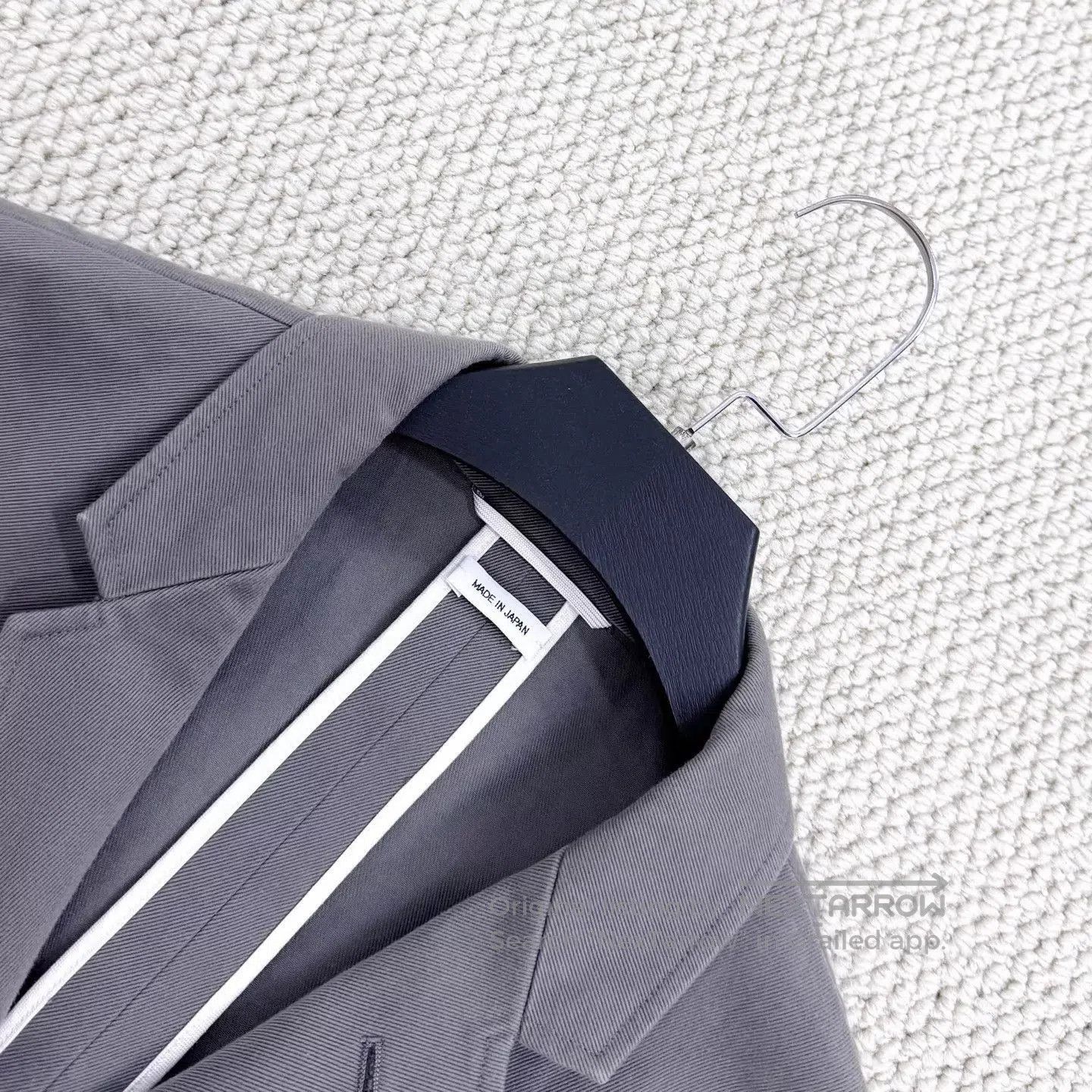 Thom Browne Gray Blazer with Striped Sleeves, Size L. Size US L / EU 52-54 / 3 - 3 Thumbnail
