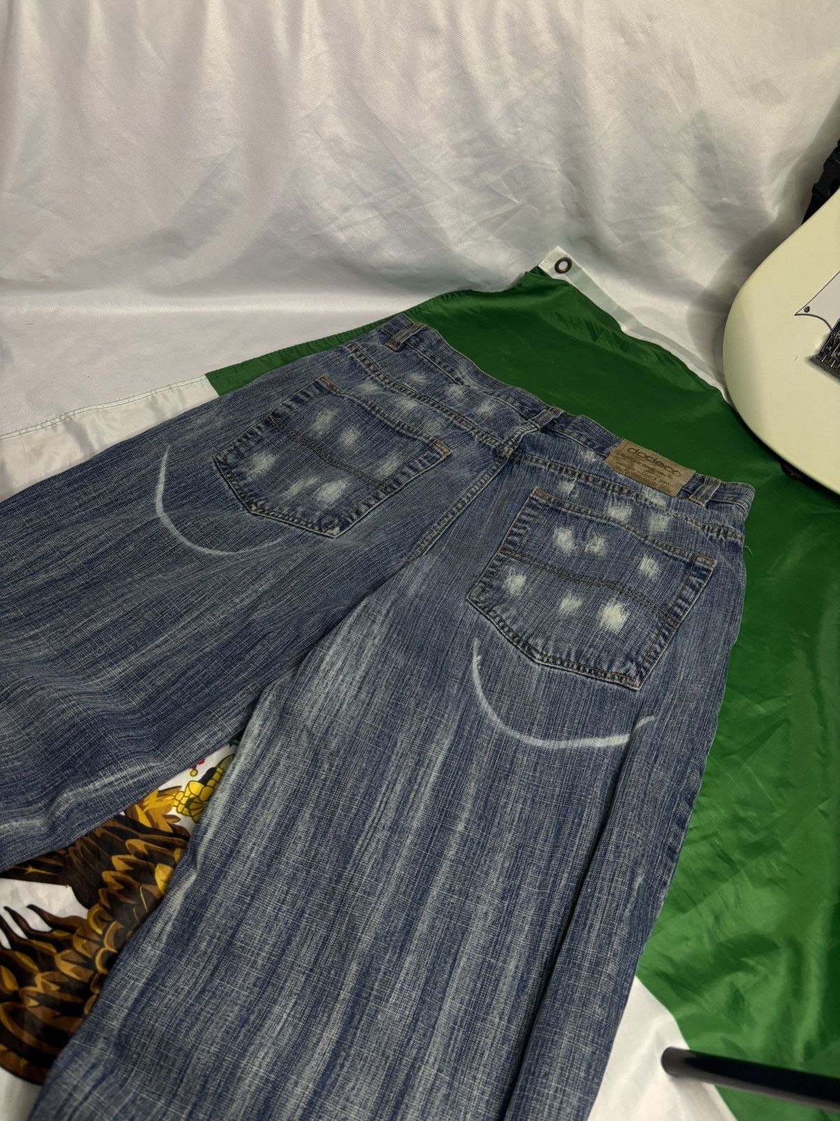 JNCO Vintage Y2K DODECA Faded baggy wide leg embroidered jeans Size US 36 / EU 52 - 5 Thumbnail