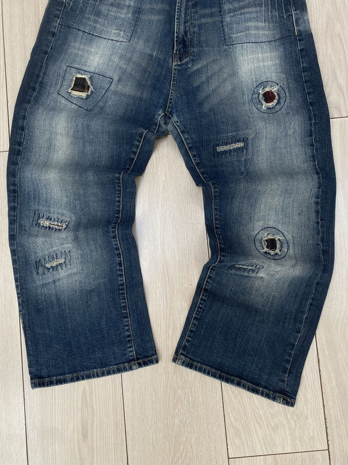 Japanese Brand × Vintage Jeans with raw distressed details Size US 37 - 3 Thumbnail