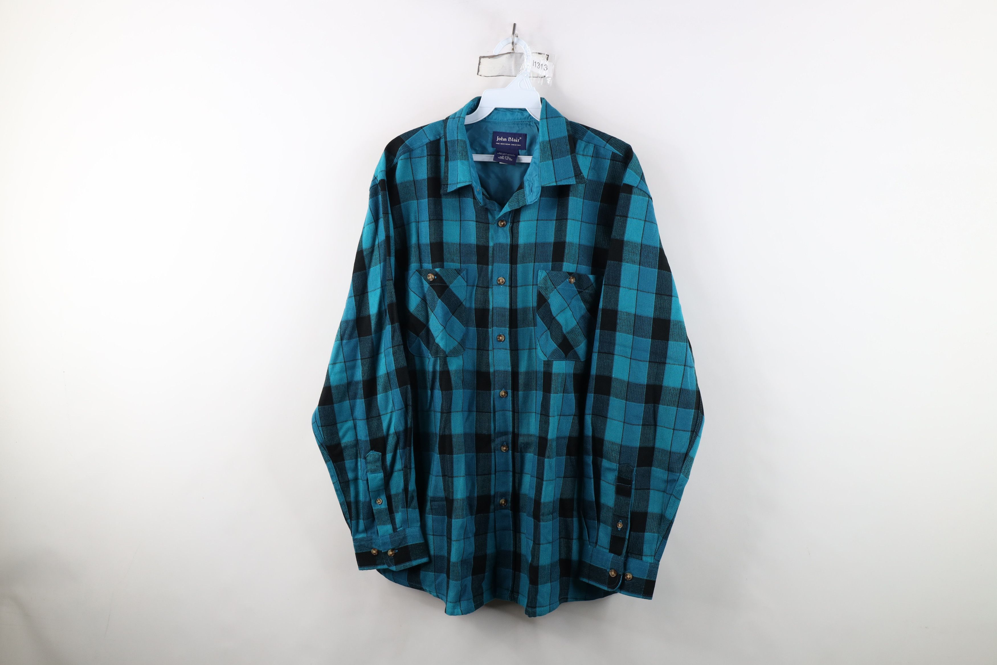 Vintage Vintage 90s Streetwear Pocket Collared Button Shirt Plaid Size US M / EU 48-50 / 2 - 1 Thumbnail