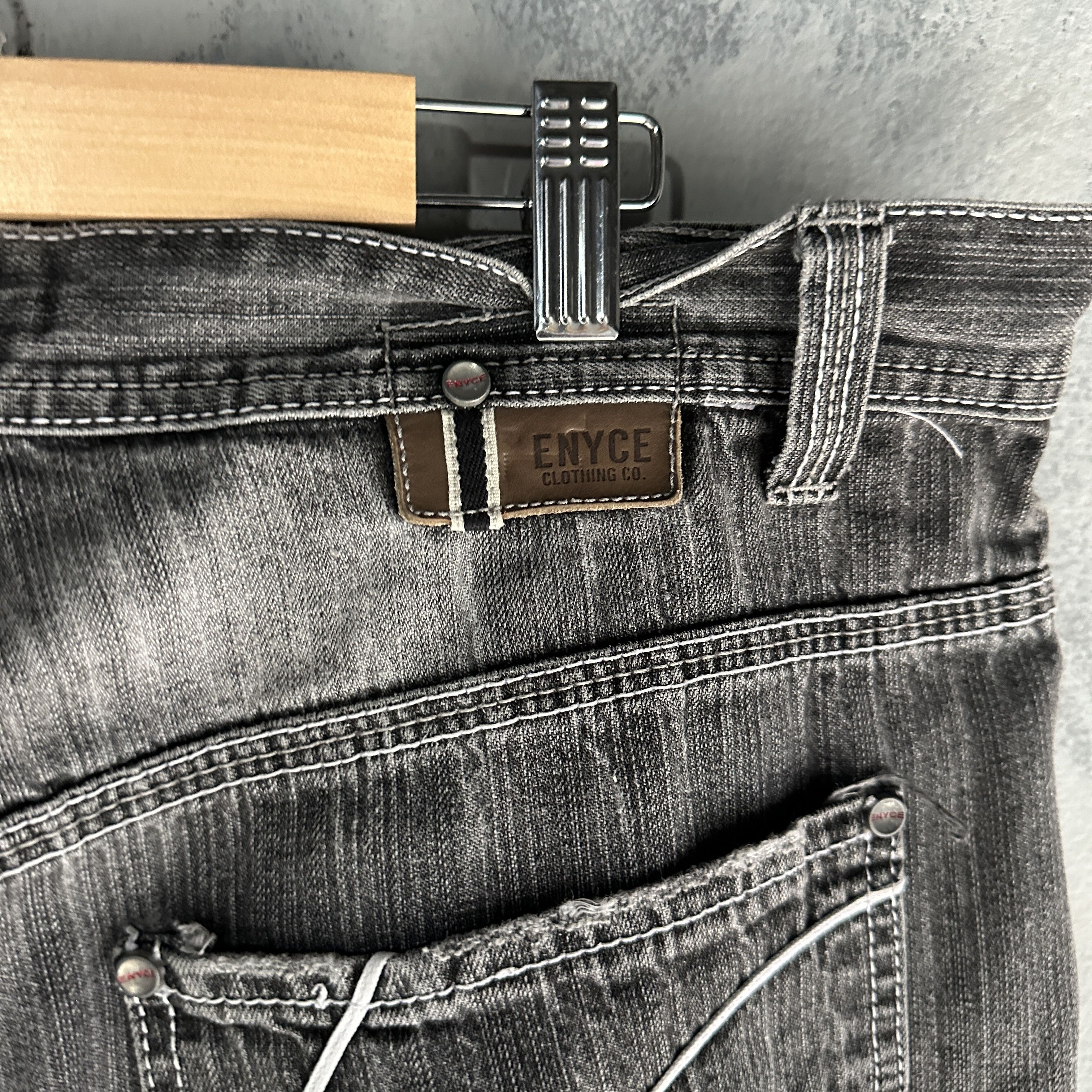 Enyce Enyce Baggy Jeans Mens Size 36 Black Faded With Red Y2K Size US 36 / EU 52 - 7 Thumbnail
