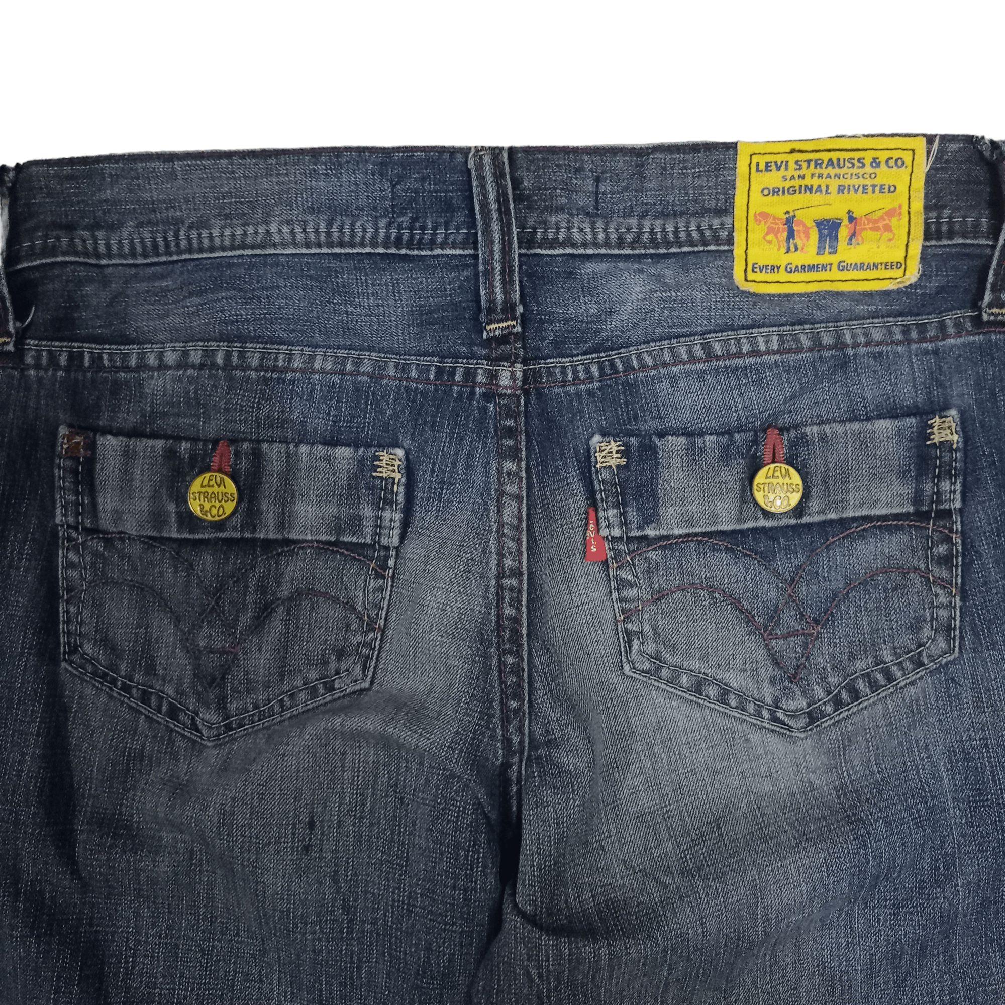 Levi's × Levi's Vintage Clothing Vintage Levis Avant Garde Style Ripped Loose Jeans 31x31 Size US 31 - 7 Thumbnail