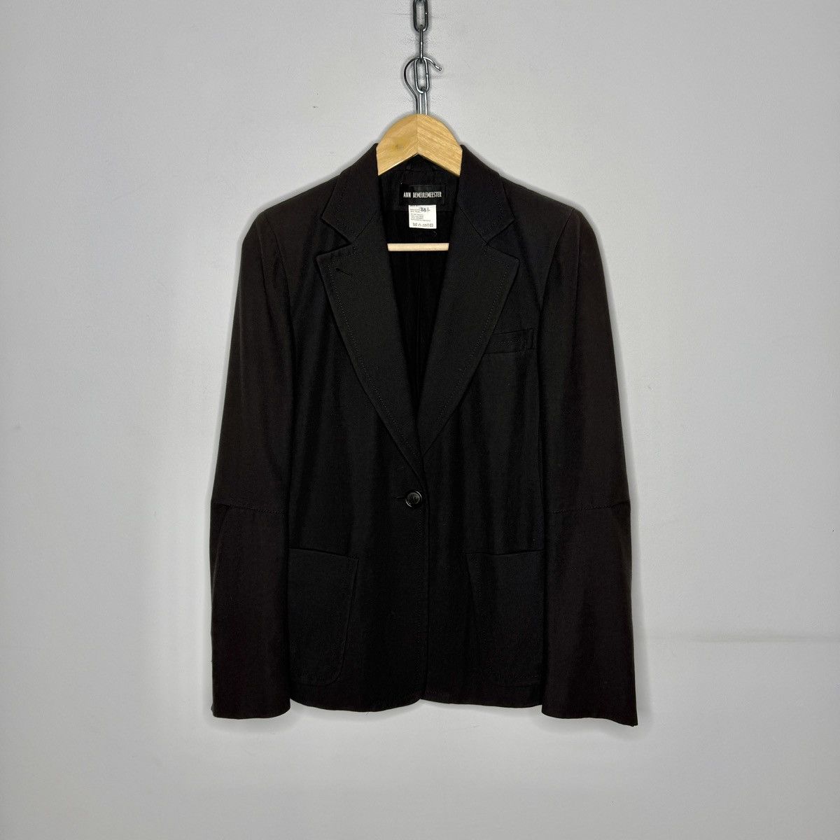 Ann Demeulemeester Ann Demeulemeester Women Blazer Black Wool Size S / US 4 / IT 40 - 1 Thumbnail