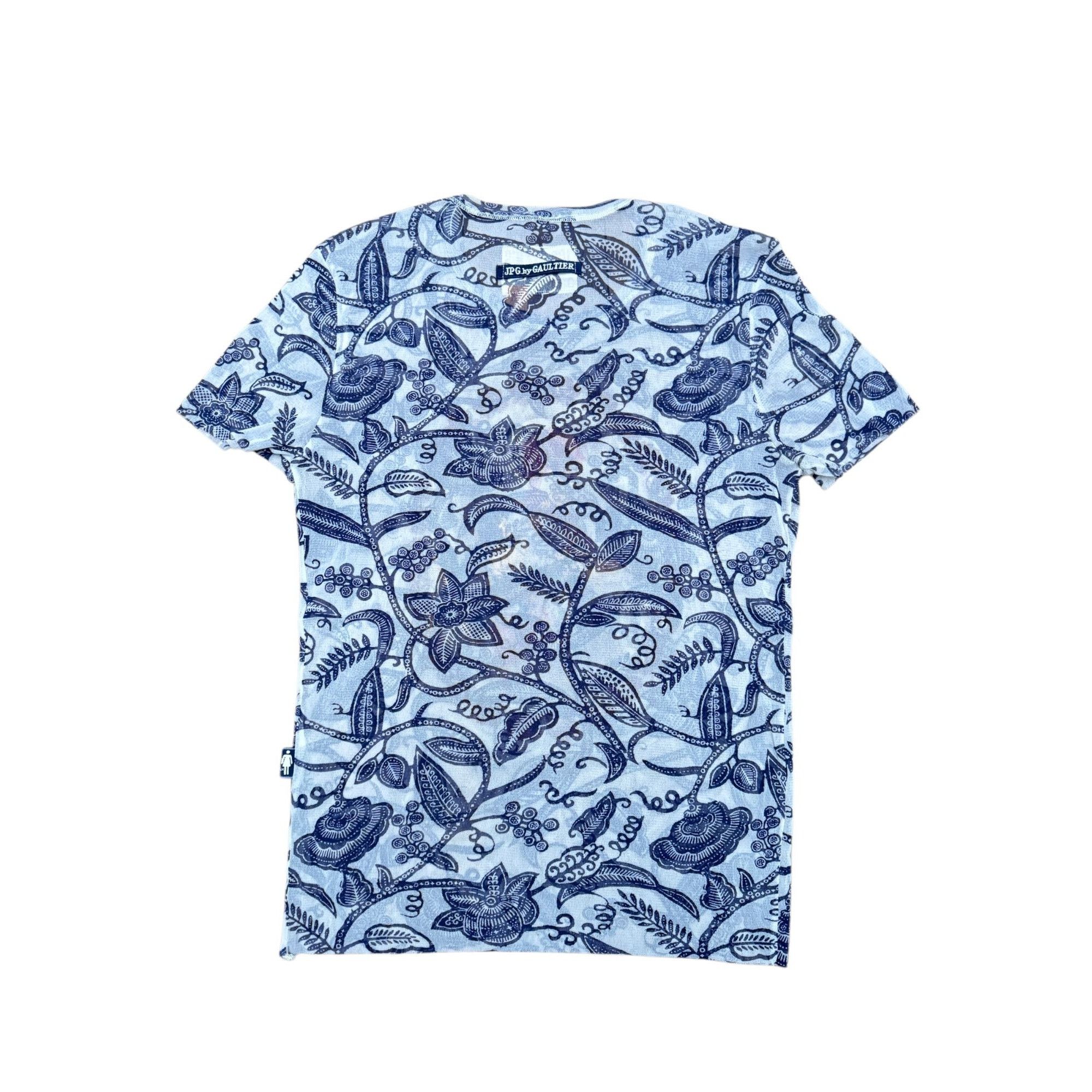 Jean Paul Gaultier Vintage Blue Mesh Floral Size M / US 6-8 / IT 42-44 - 4 Thumbnail