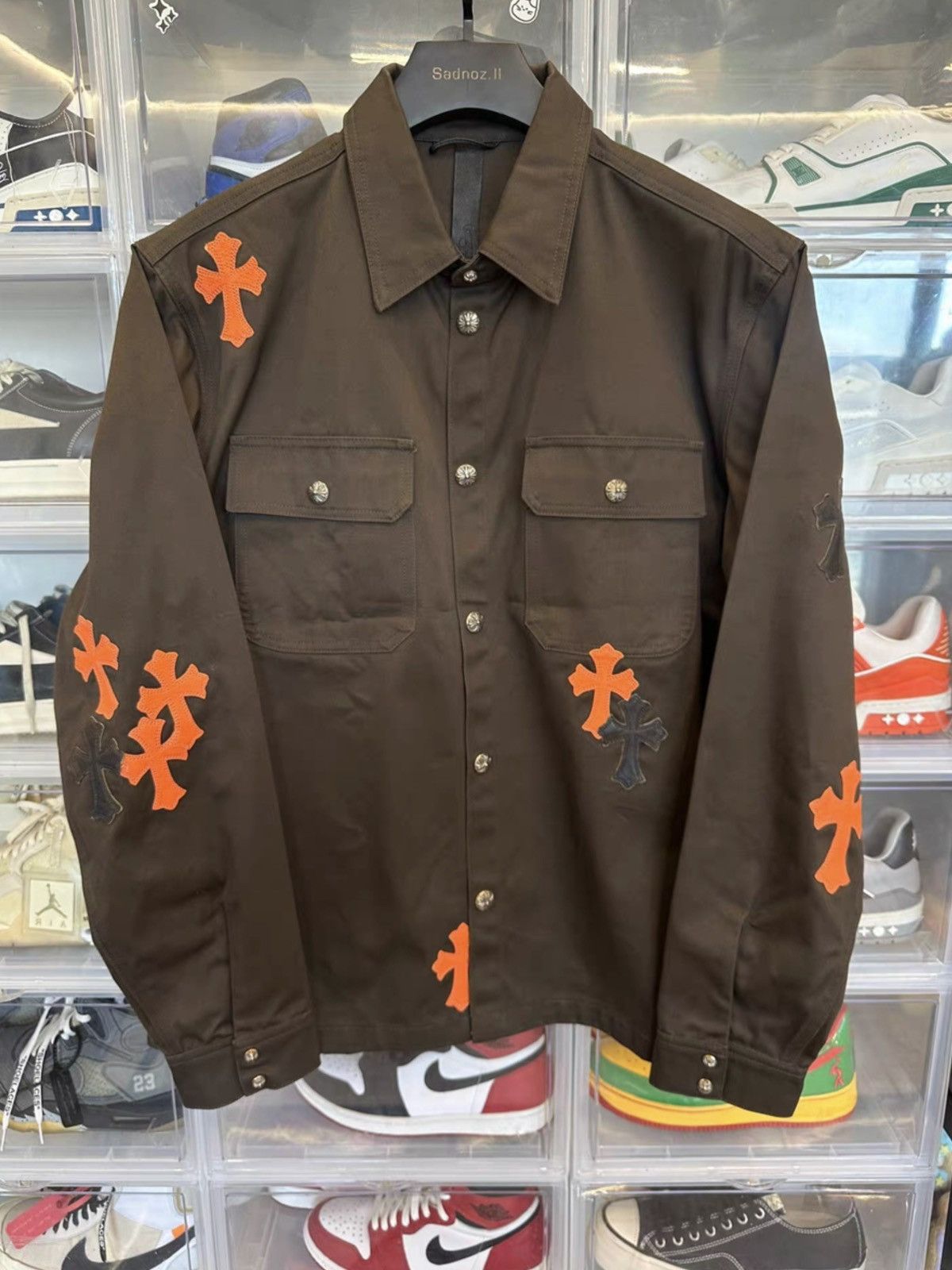 Chrome Hearts Chrome hearts work dog leather cross patch