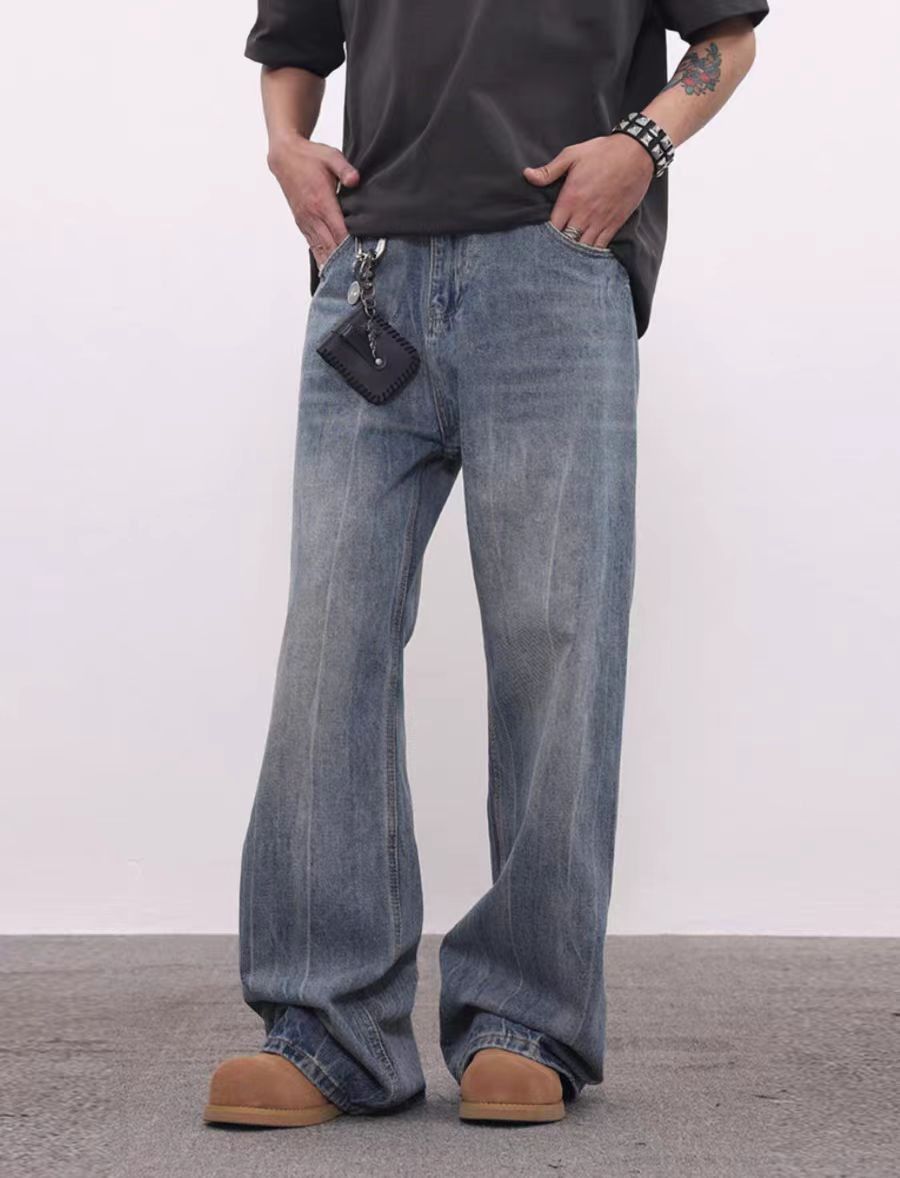 Japanese Brand × Jean baggy vintage washed casual jeans Size US 34 / EU 50 - 1 Thumbnail