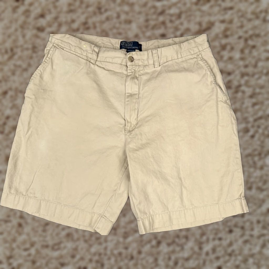 Polo Ralph Lauren Polo Ralph Lauren Shorts Mens 36 Beige Khaki Chino Flat Front Cotton Classic Size US M / EU 48-50 / 2 - 1 Thumbnail