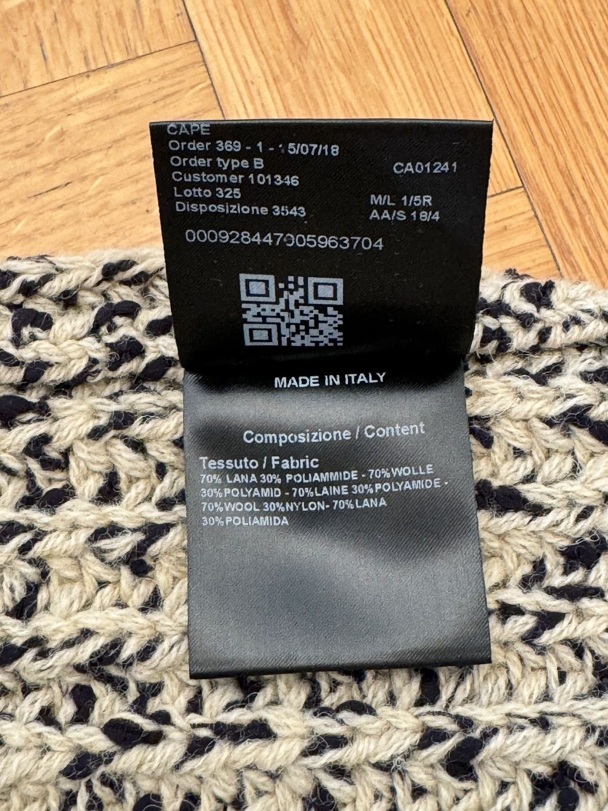 Calvin Klein 205W39NYC CALVIN KLEIN 205W39NYC knit shoulder cover FW18 Size US M / EU 48-50 / 2 - 7 Thumbnail