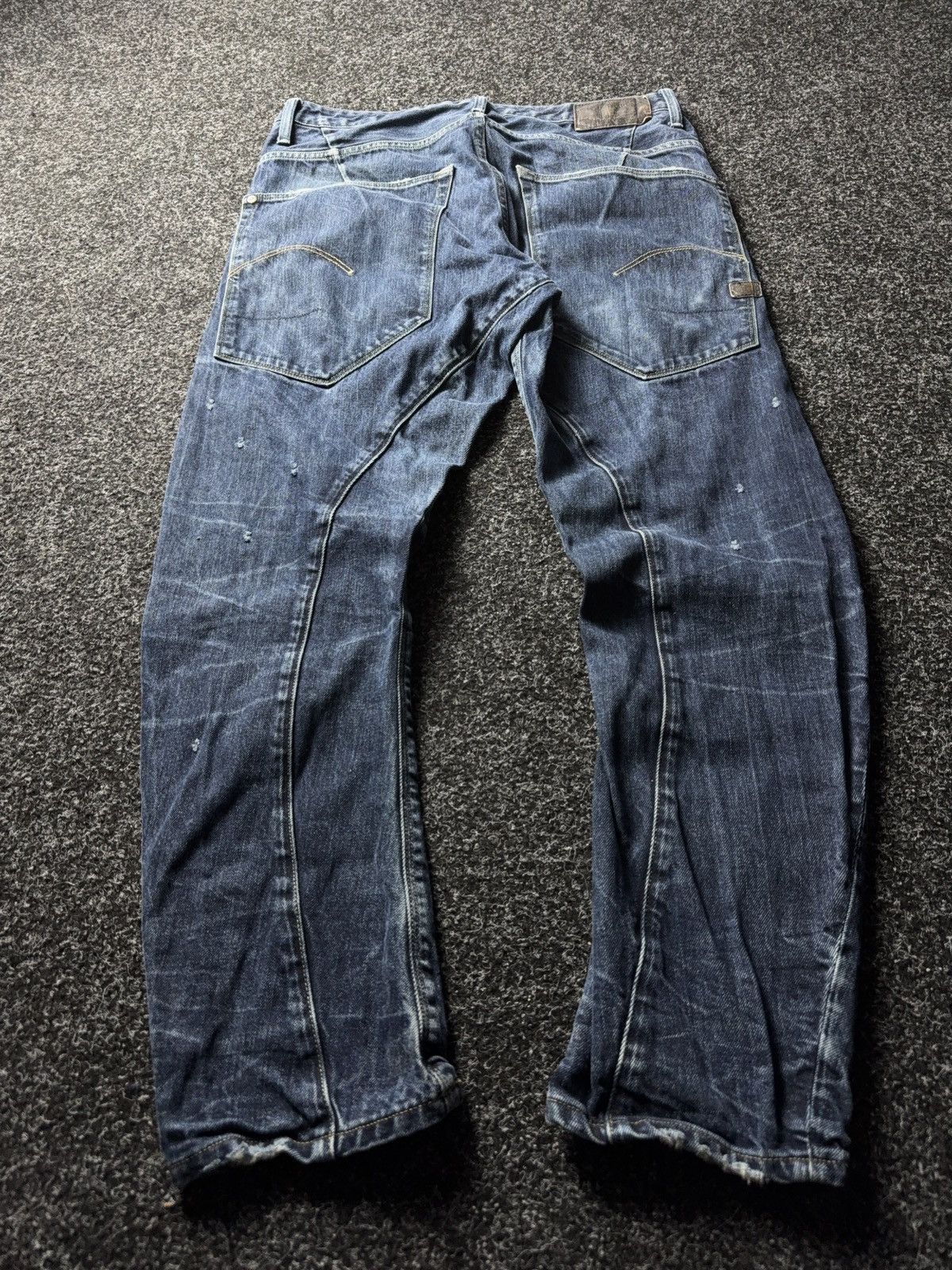 G-Star Y2K 00s G-Star RAW Vintage Distressed Denim Jeans Blue 32 Size US 32 / EU 48 - 8 Thumbnail