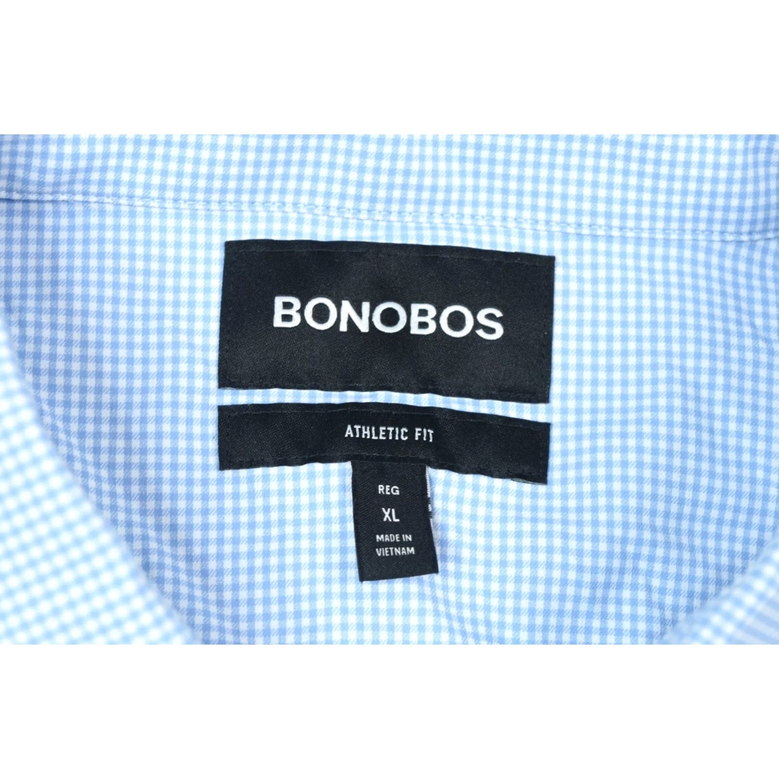 Bonobos Bonobos Performance Shirt Mens XL Blue Plaid Nylon Stretch Button-Up Athletic Shirt Size US XL / EU 56 / 4 - 6 Thumbnail