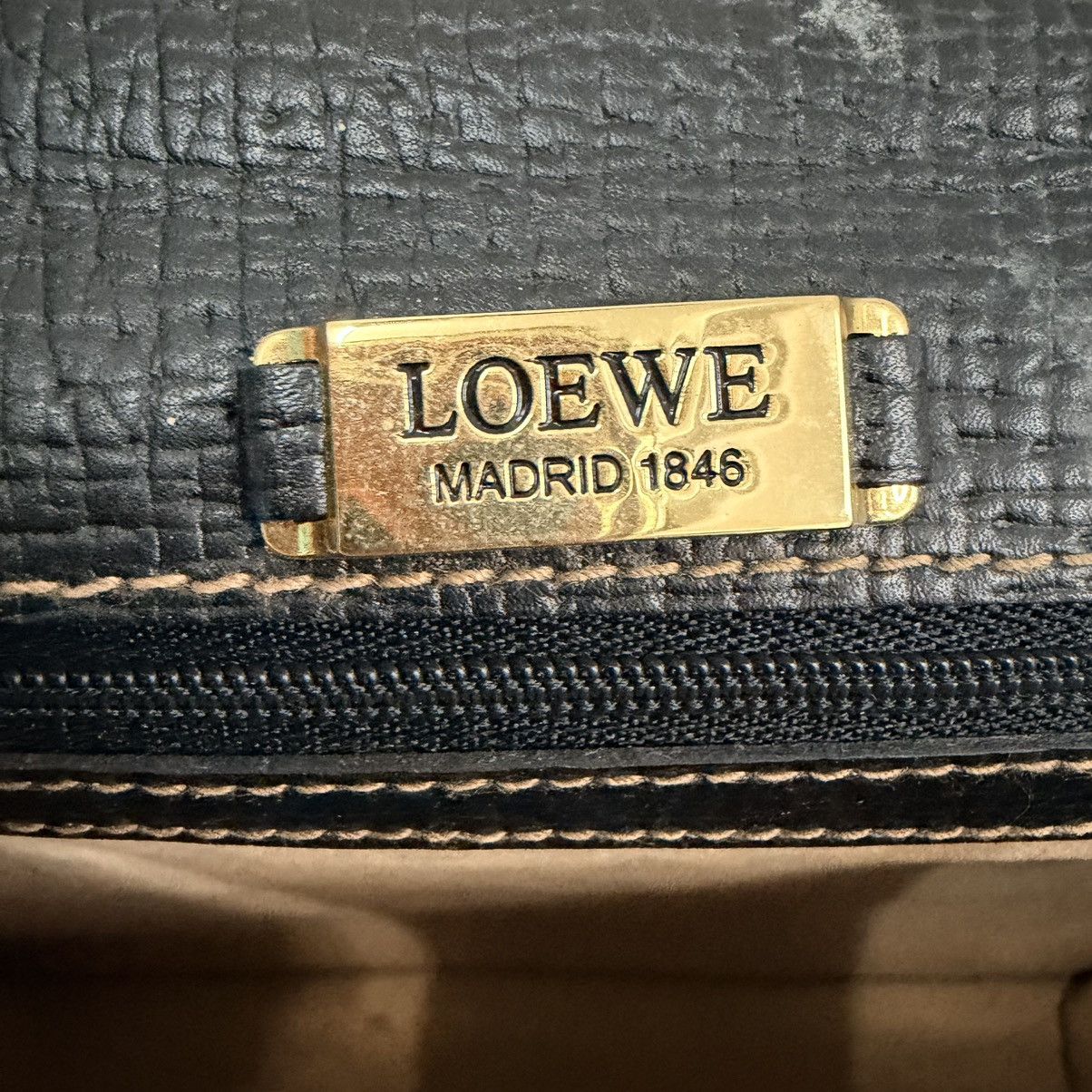 Loewe Loewe Leather Black Barcelona Top Handle Bag Size ONE SIZE - 11 Thumbnail