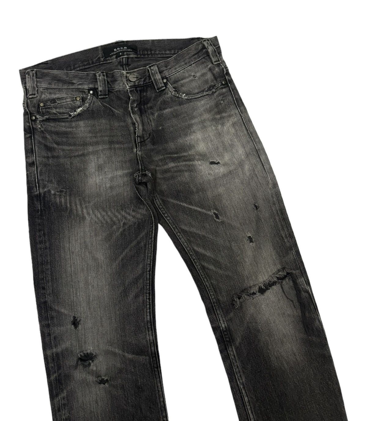 Japanese Brand VINTAGE HNBM DISTRESS PUNK NUMBER NINE IFSIXWASNINE DESIGN Size US 34 / EU 50 - 8 Thumbnail