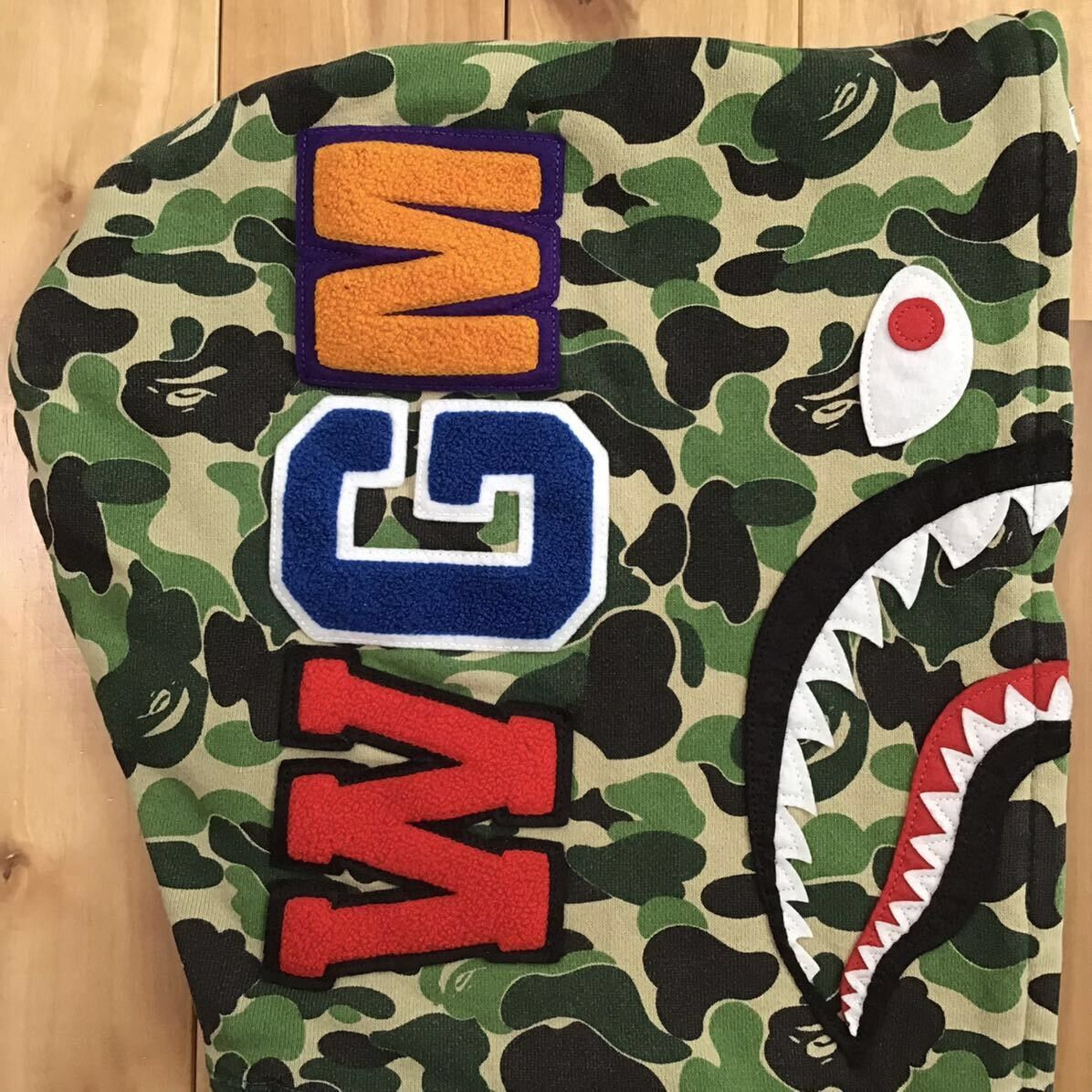 Bape BAPE ABC camo green × DARK green shark full zip hoodie APE Size US L / EU 52-54 / 3 - 4 Thumbnail