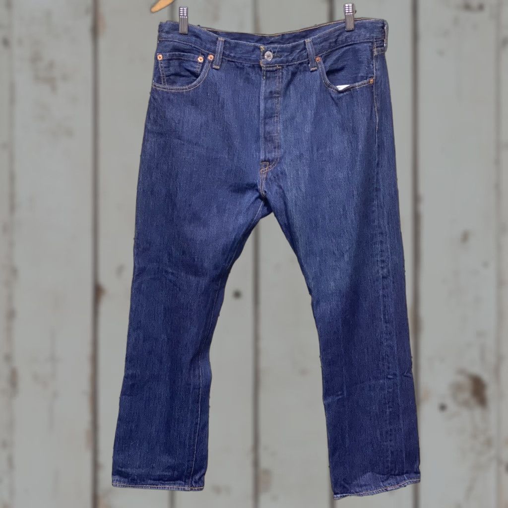 Levi's VINTAGE Levi's 501XX Button Up Jeans 36x30 Denim Dark Blue Straight Mens Jeans 501 Series Regular 30 Inseam Size US 36 / EU 52 - 1 Thumbnail