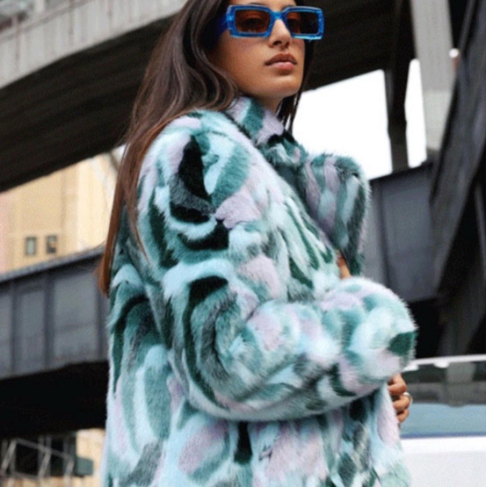 APPARIS DVF X APPARIS COLLAB SIZE XS FAUX-FUR LINED JACKET WOMENS Size XS / US 0-2 / IT 36-38 - 2 Thumbnail