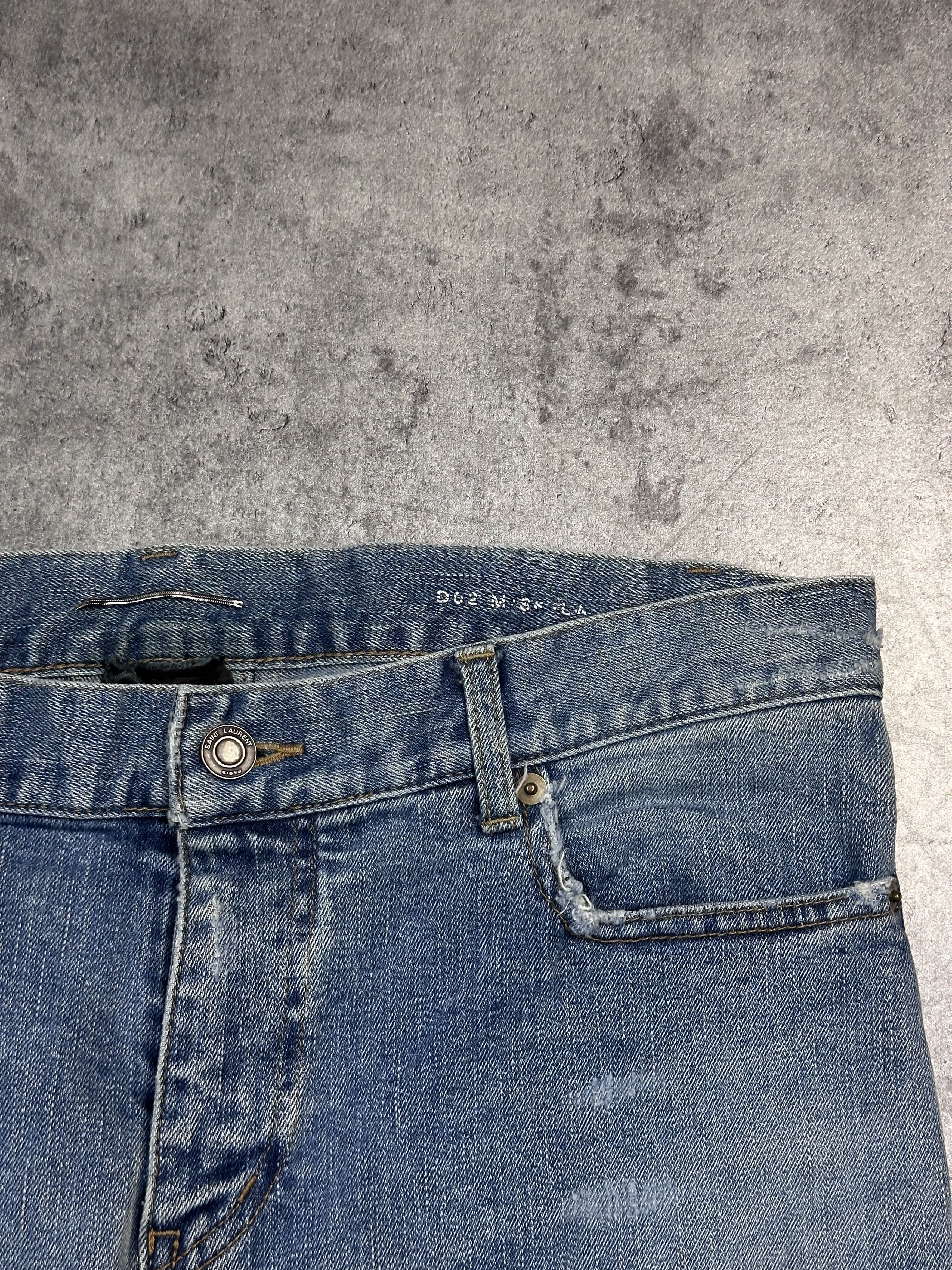 Saint Laurent Paris SLP AW15 Crash denim jeans skinny hedi era Size US 33 - 6 Thumbnail