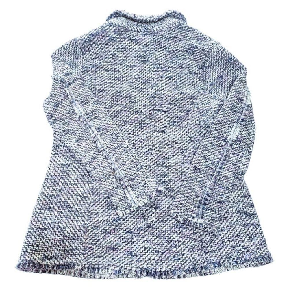 Chicos CT767 Chico's Ladies Tweed Like Blue, Pink Ladies Blazer Size M / US 6-8 / IT 42-44 - 6 Thumbnail