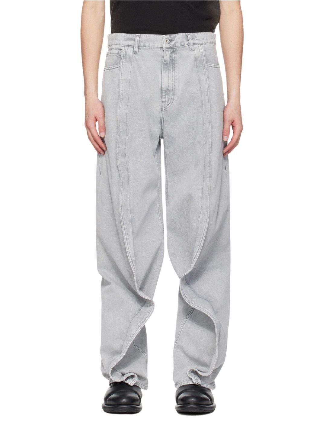 Y/Project Y/Project Banana Jeans - Grey Size US 31 - 2 Thumbnail