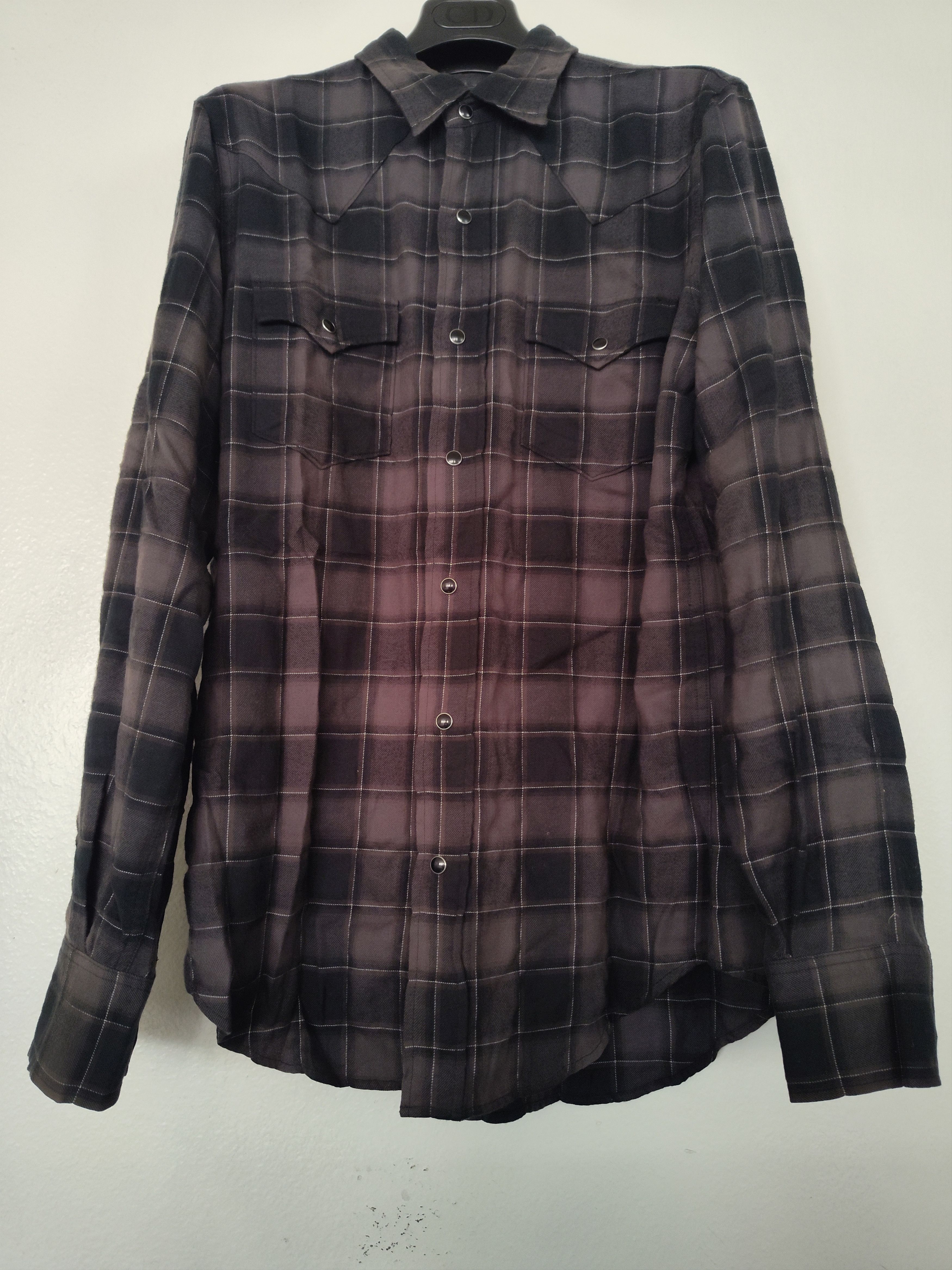 Saint Laurent Paris 2017 MIJ Western Plaid Size US S / EU 44-46 / 1 - 2 Thumbnail