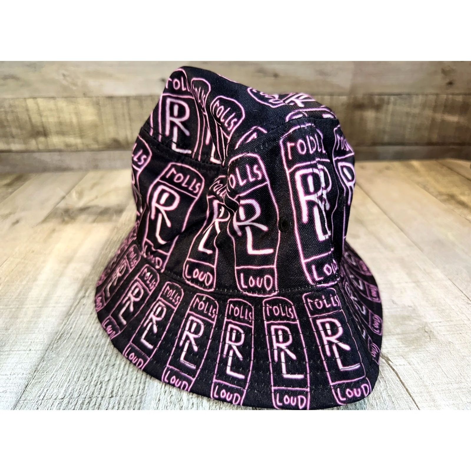 Vintage Rolling loud concert bucket hat Men M Black Bucket Hat Size ONE SIZE - 3 Thumbnail