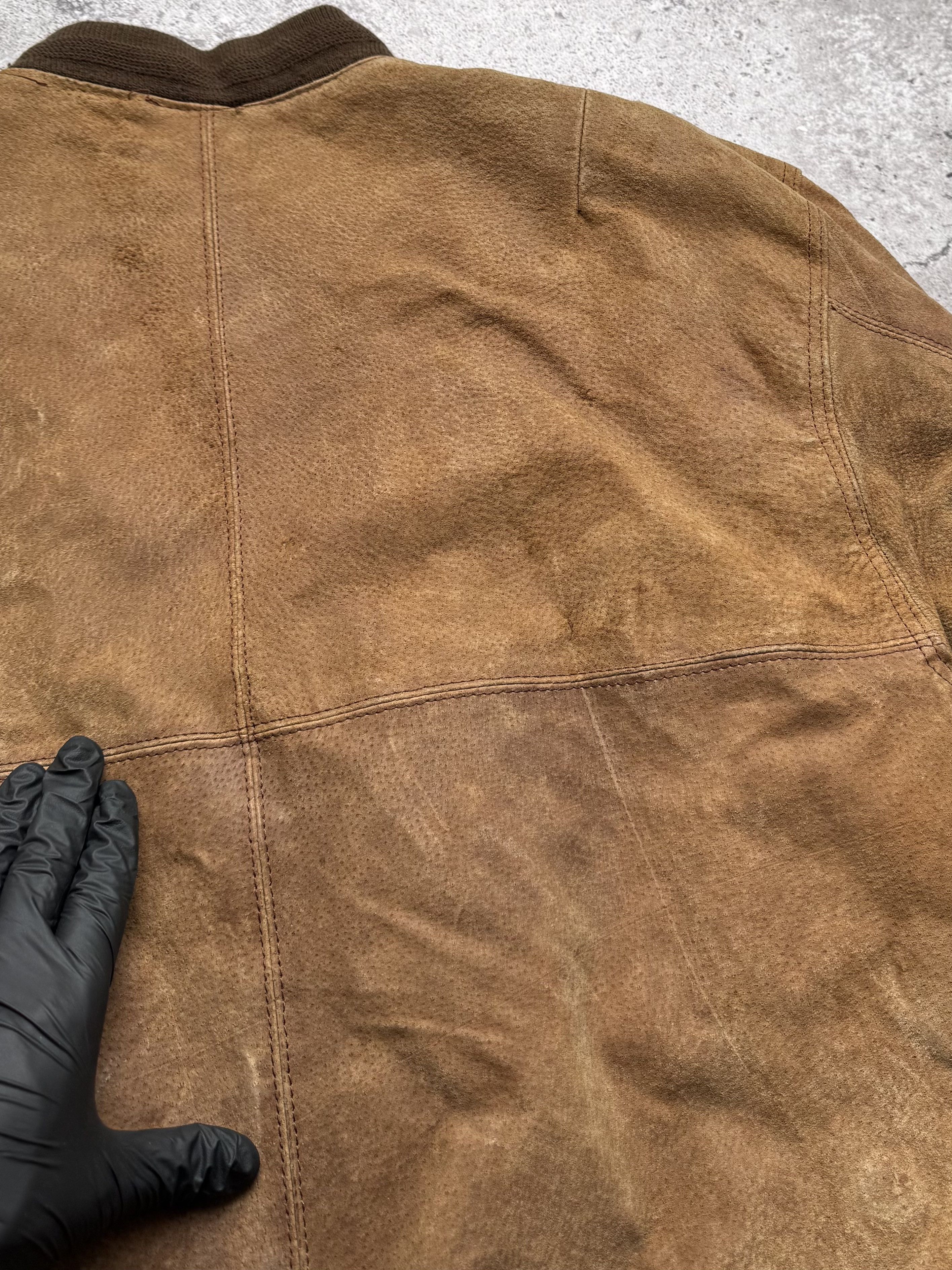 Vintage Vintage Faded Leather Bomber Jacket C2(V482) Size US XL / EU 56 / 4 - 16 Thumbnail
