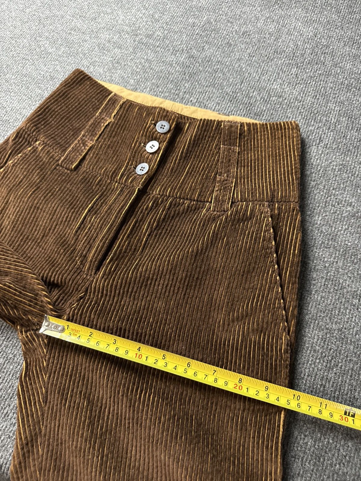 Adolfo Dominguez Adolfo Dominguez 00s Corduroy Wide Leg Pants High Rise Flare Size 25" / US 0 / IT 36 - 25 Thumbnail