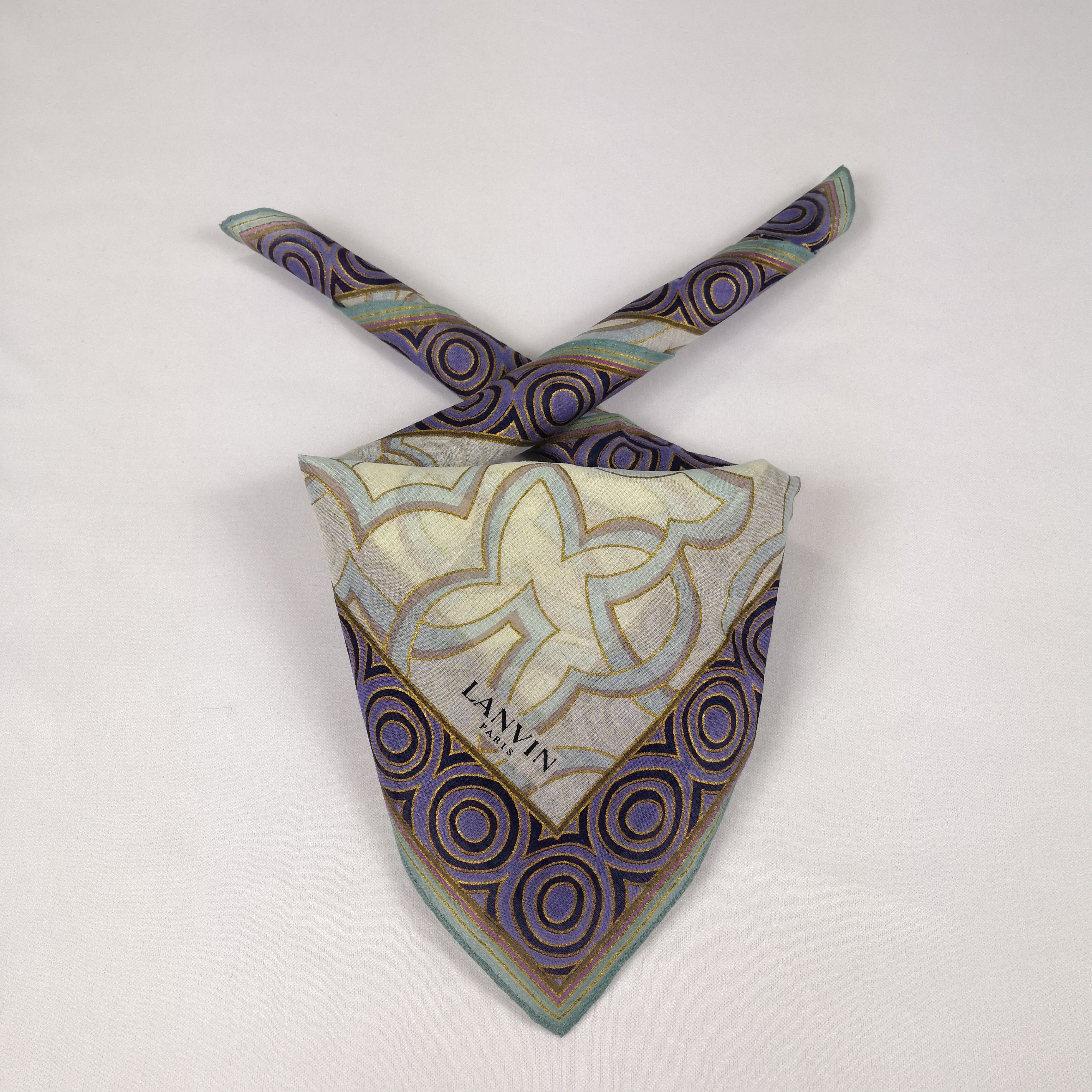 Lanvin Vintage Lanvin Handkerchief Bandana Pocket Square Size ONE SIZE - 4 Thumbnail