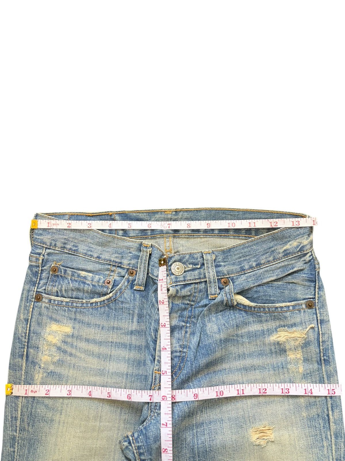 Levi's Vintage 90s Levis 501 Rusty Wash Distressed Jeans Size 27" / US 4 / IT 40 - 6 Thumbnail