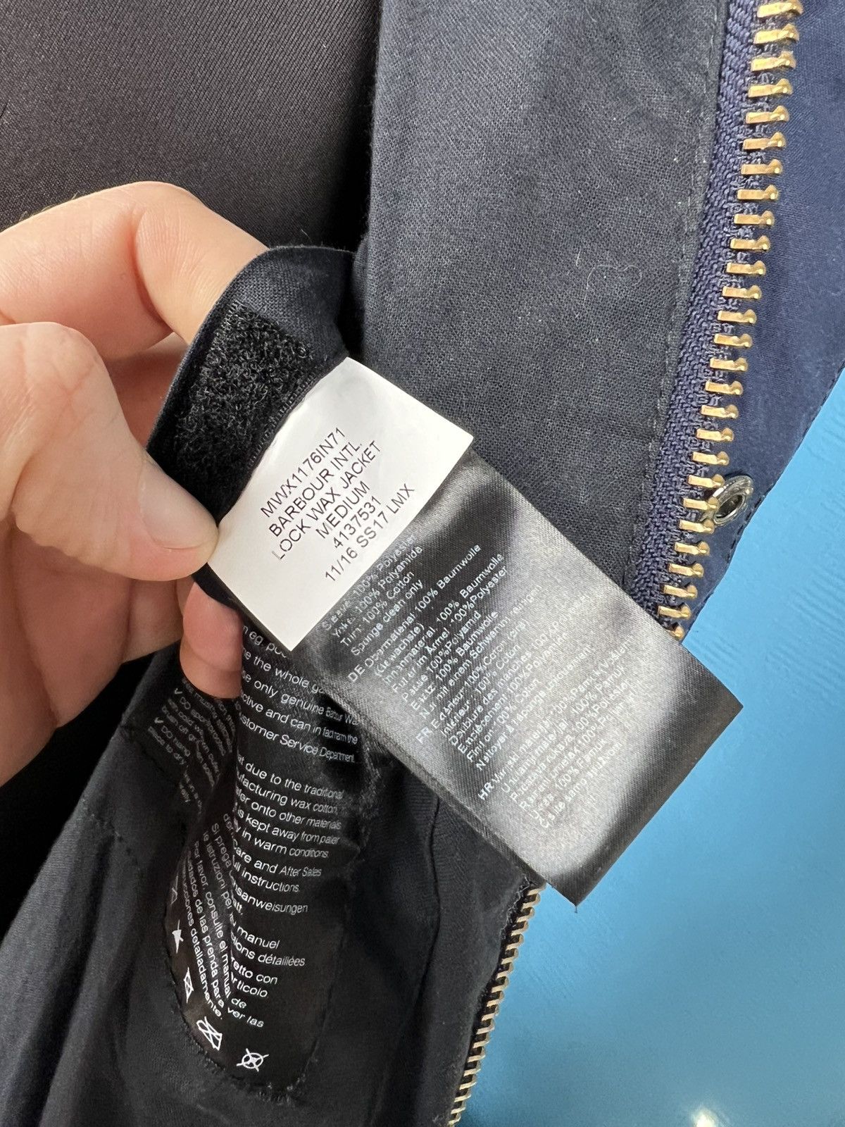 Barbour Barbour wax international lock streetwear jacket blue Size US M / EU 48-50 / 2 - 7 Thumbnail
