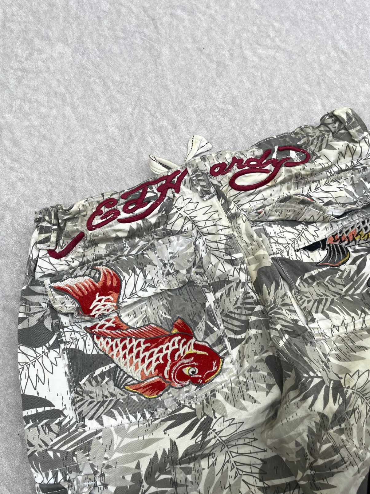 Ed Hardy Y2K Edhardy Embroidery Baggy Shorts Size US 38 / EU 54 - 2 Thumbnail