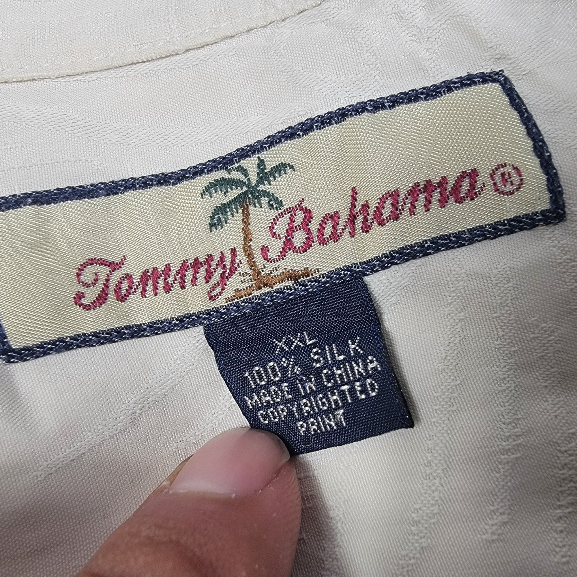 Tommy Bahama Tommy Bahama Mens 2XL XXL White Honda Silk Shirt Short Sleev Size US XXL / EU 58 / 5 - 3 Thumbnail