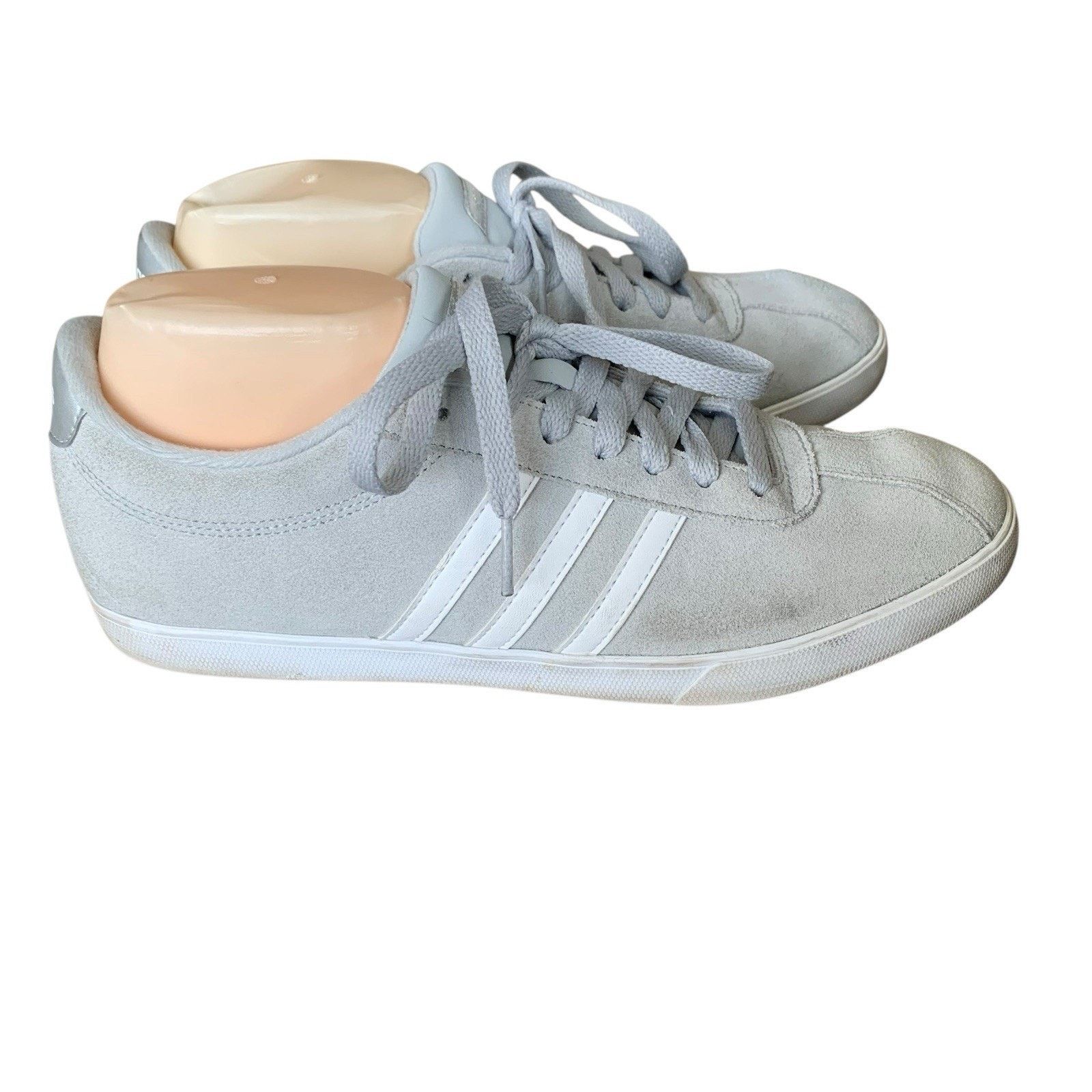 Adidas Adidas VL Court 3.0 Mens Suede Sneakers Shoes Low Top Gray Size US 11 / EU 44 - 4 Thumbnail